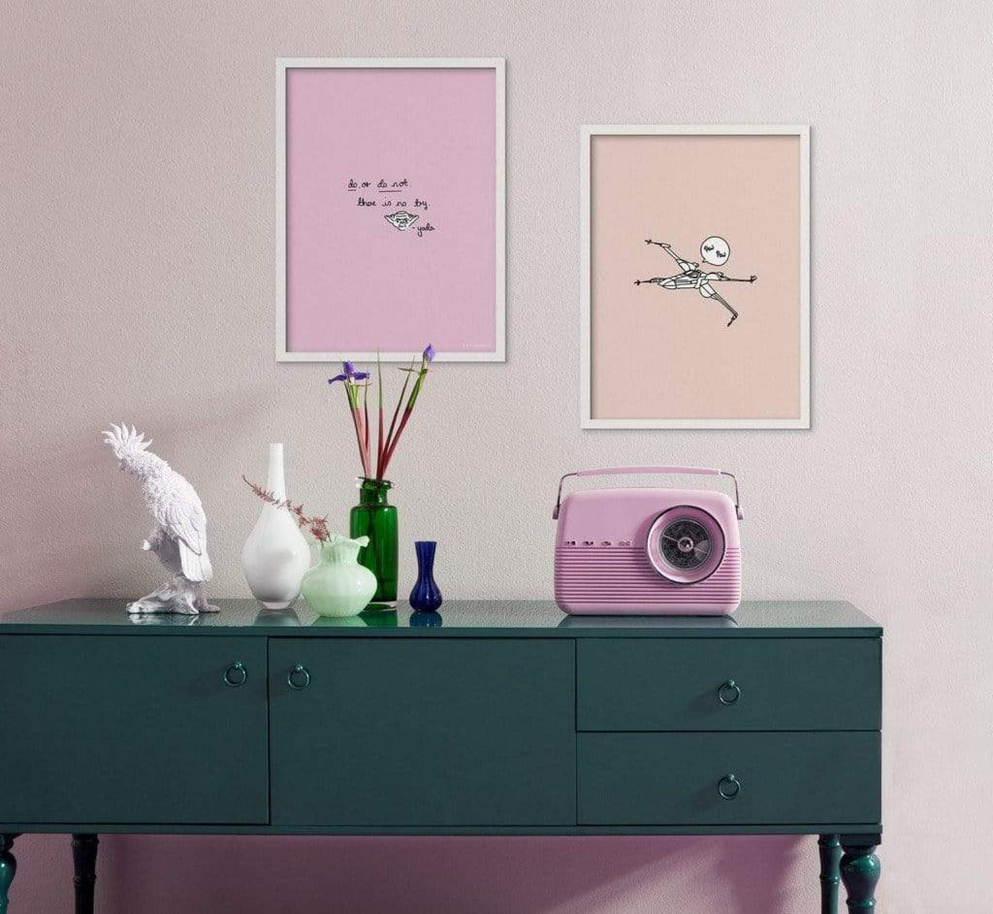 Affiche Art Star Wars - Quote Yoda Cute 50x70cm