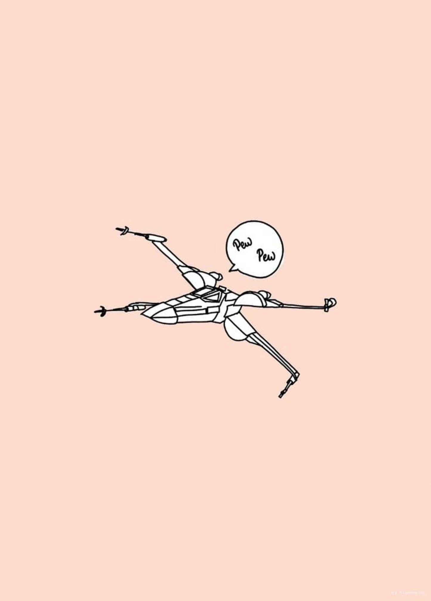 Affiche Art Star Wars Pew Pew 50x70cm