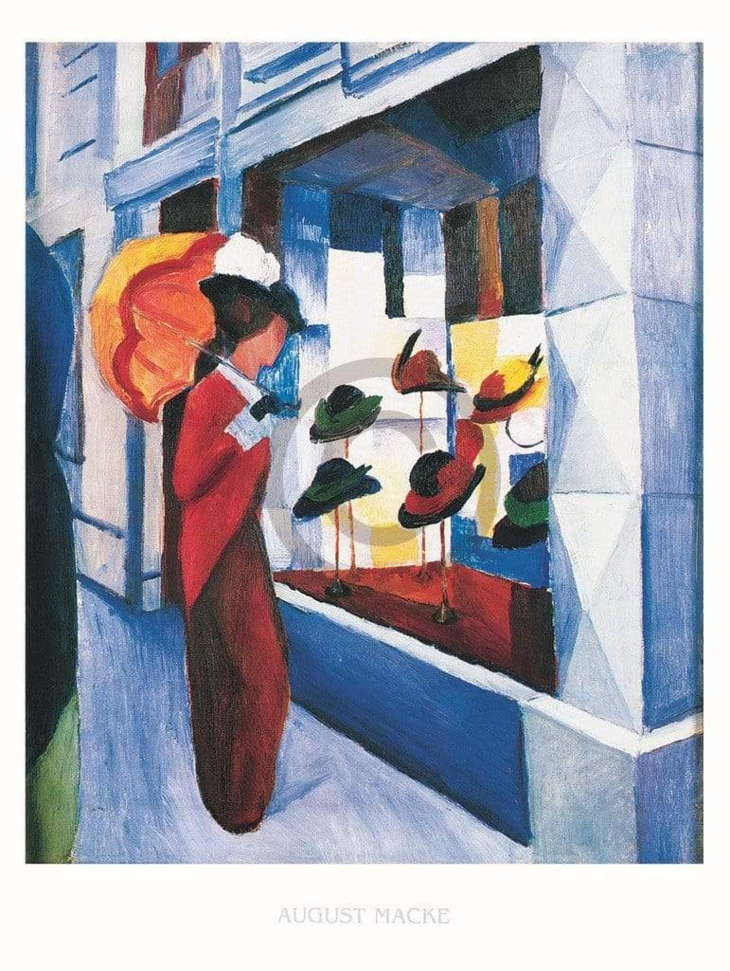 Affiche Art August Macke - Hutladen 60x80cm