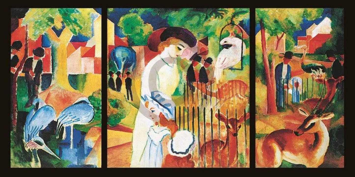 Affiche Art August Macke - Zoologischer Garten 100x50cm