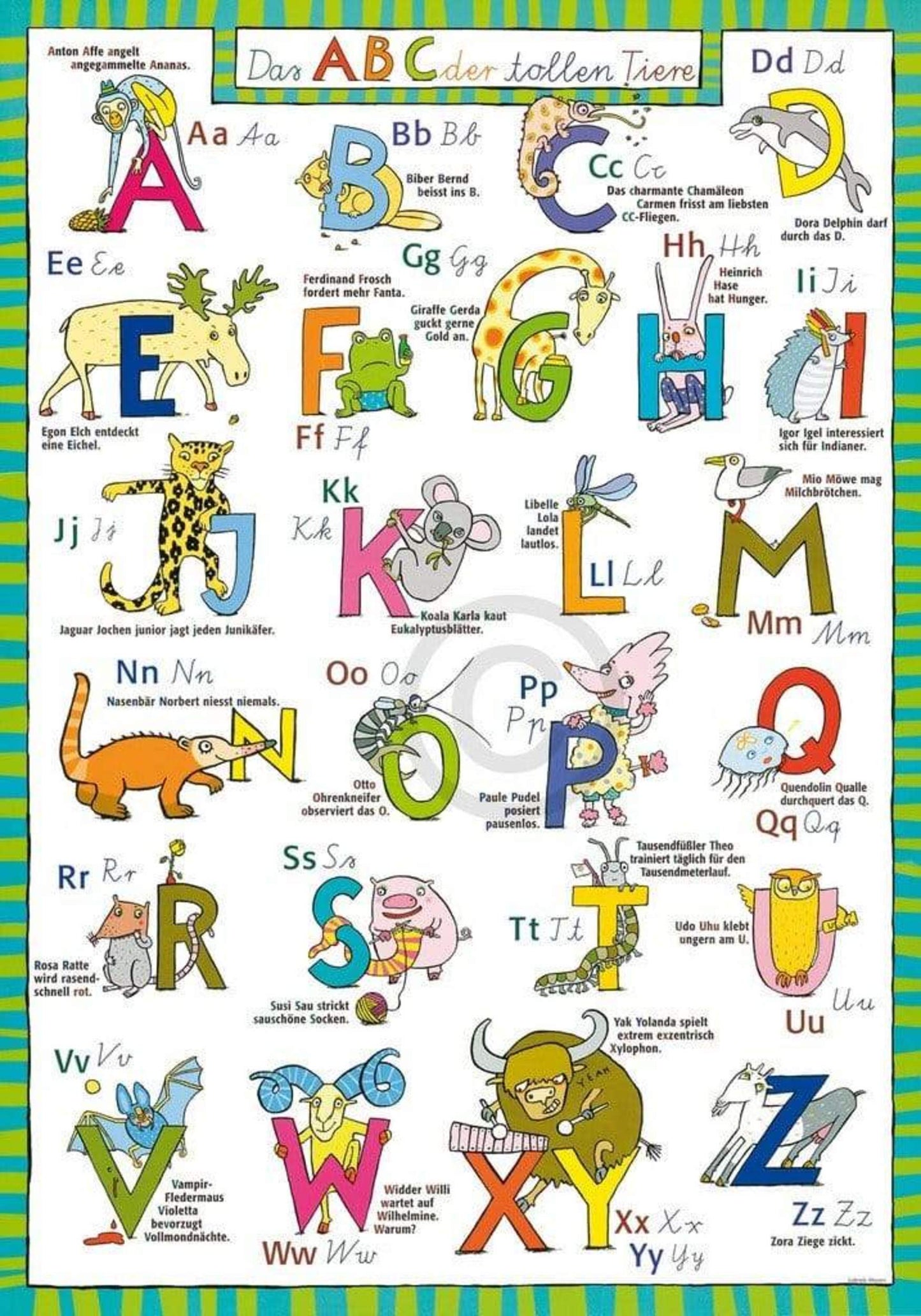 Gabriele Altevers - ABC der tollen Tiere Affiche Art 48x68cm