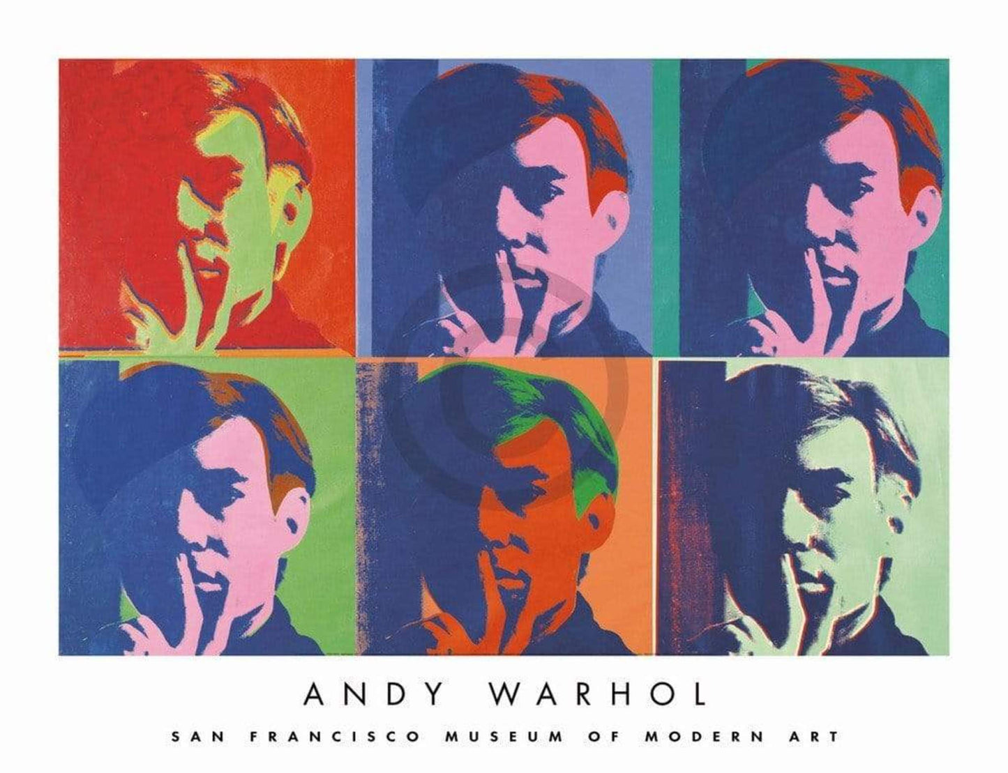 Affiche Art Andy Warhol - A Set of Six Self-Portraits 86x66cm