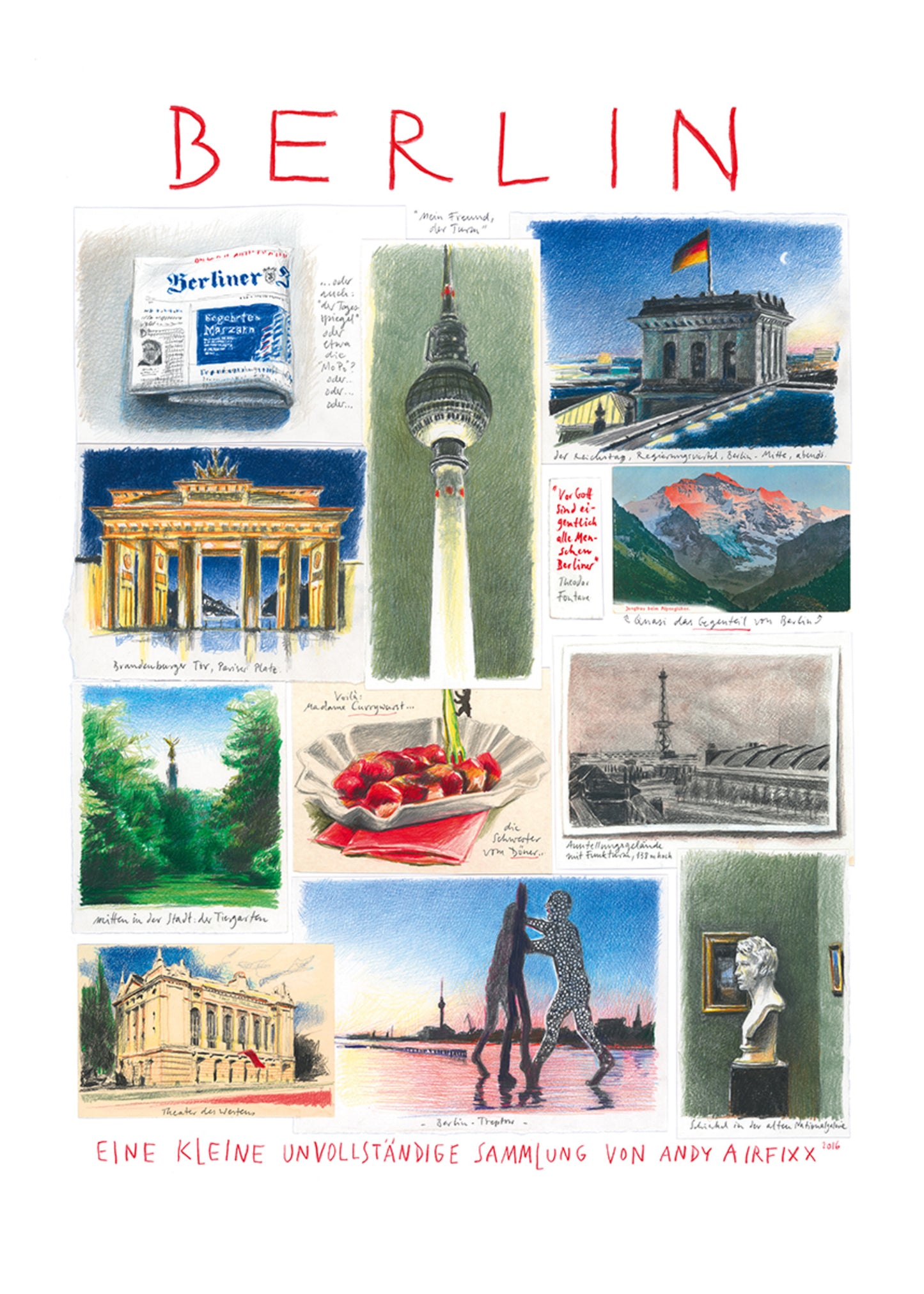 Affiche Art Andy Airfixx - Berlin 50x70cm