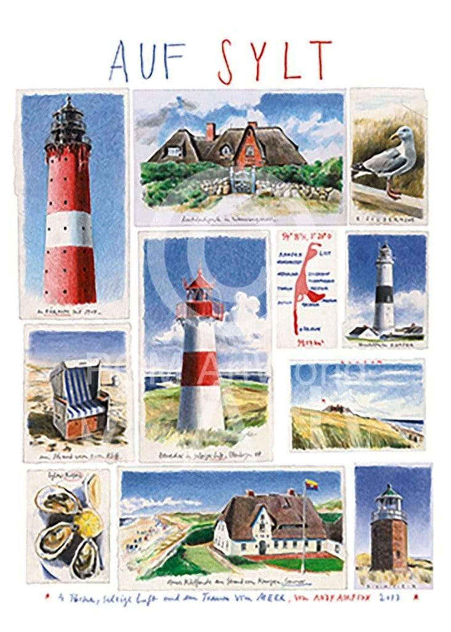 Affiche Art Andy Airfix - Auf Sylt 50x70cm