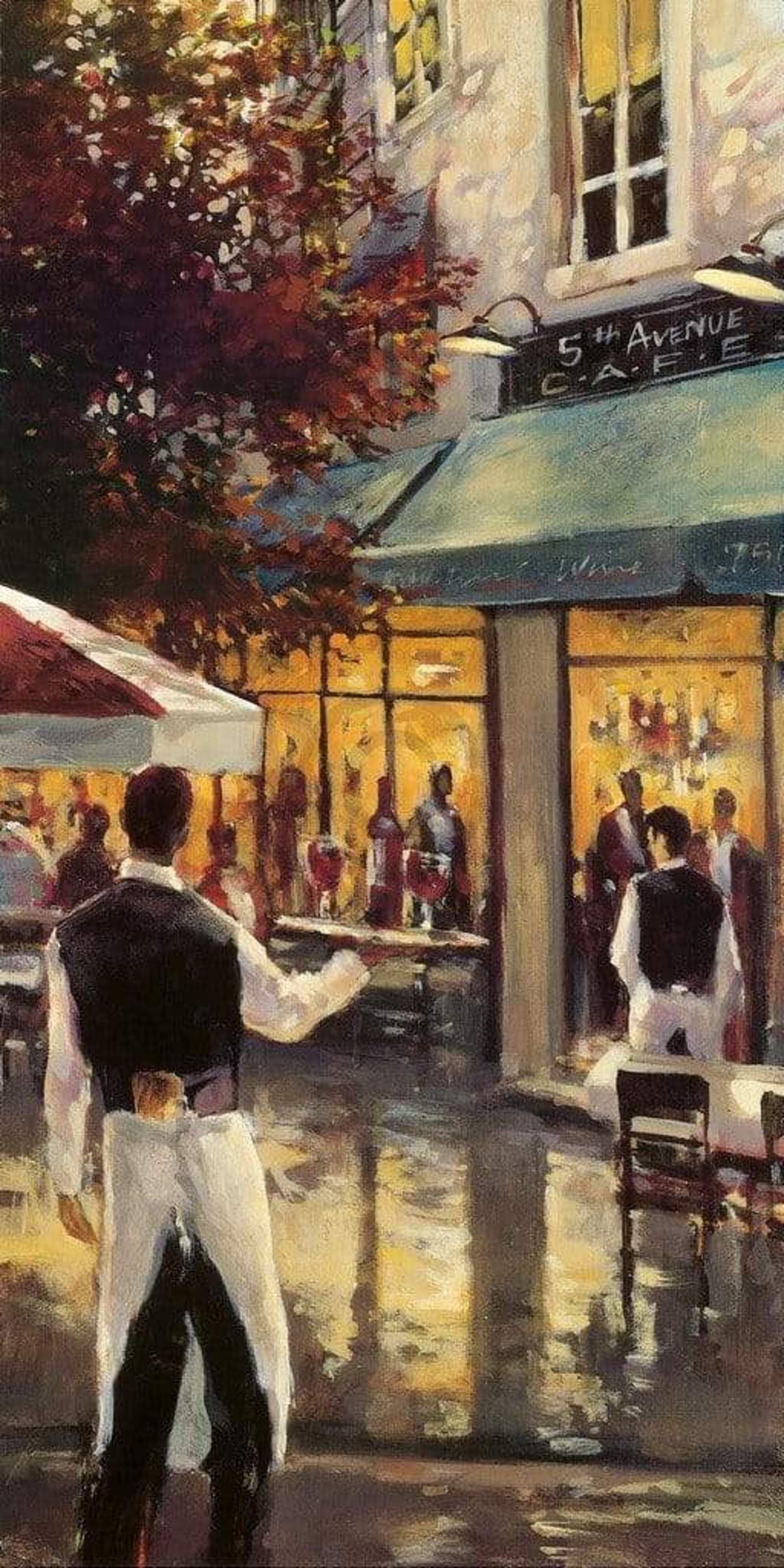 Affiche Art Brent Heighton - 5th Ave Cafe 40x80cm
