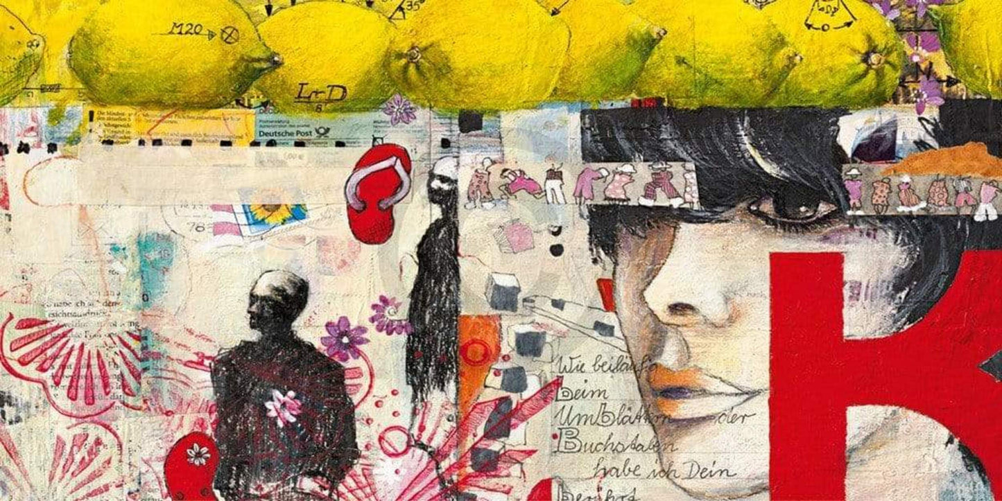 Affiche Art Birgit Lorenz - Citrus Lettern 100x50cm