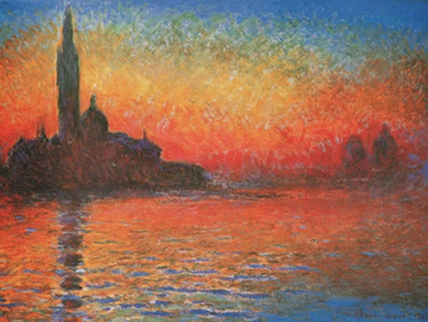 Affiche Art Claude Monet - Crepuscolo 80x60cm