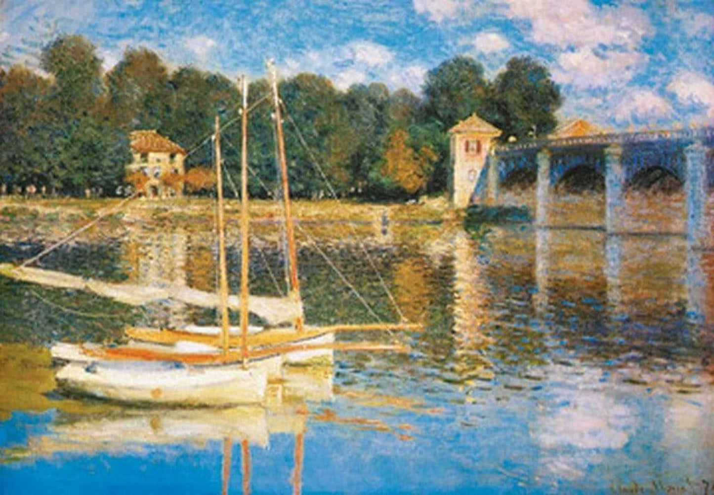 Affiche Art Claude Monet - Le pont d'Argenteuil 98x68cm