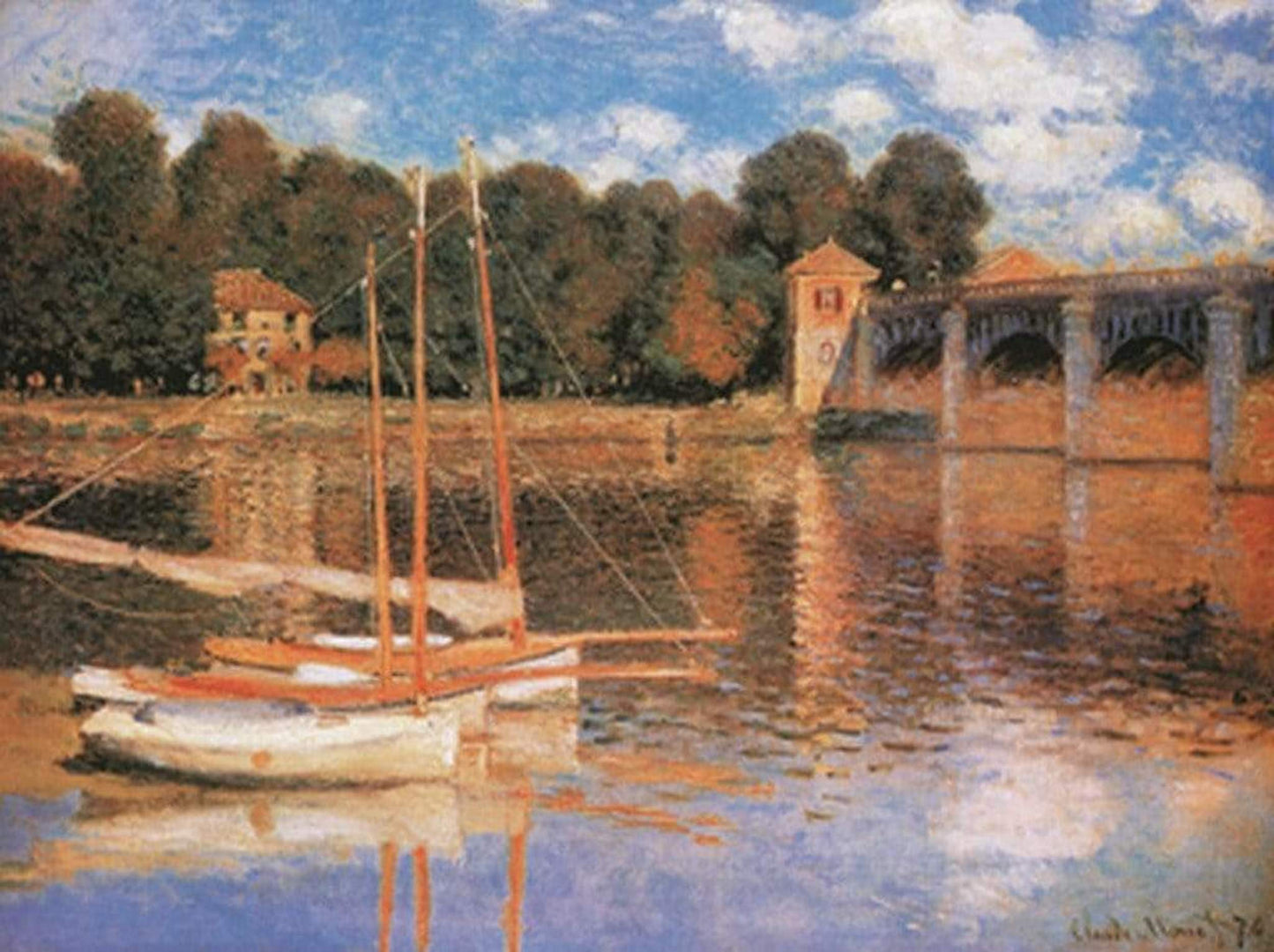 Affiche Art Claude Monet - Il ponte di Argenteuil 80x60cm