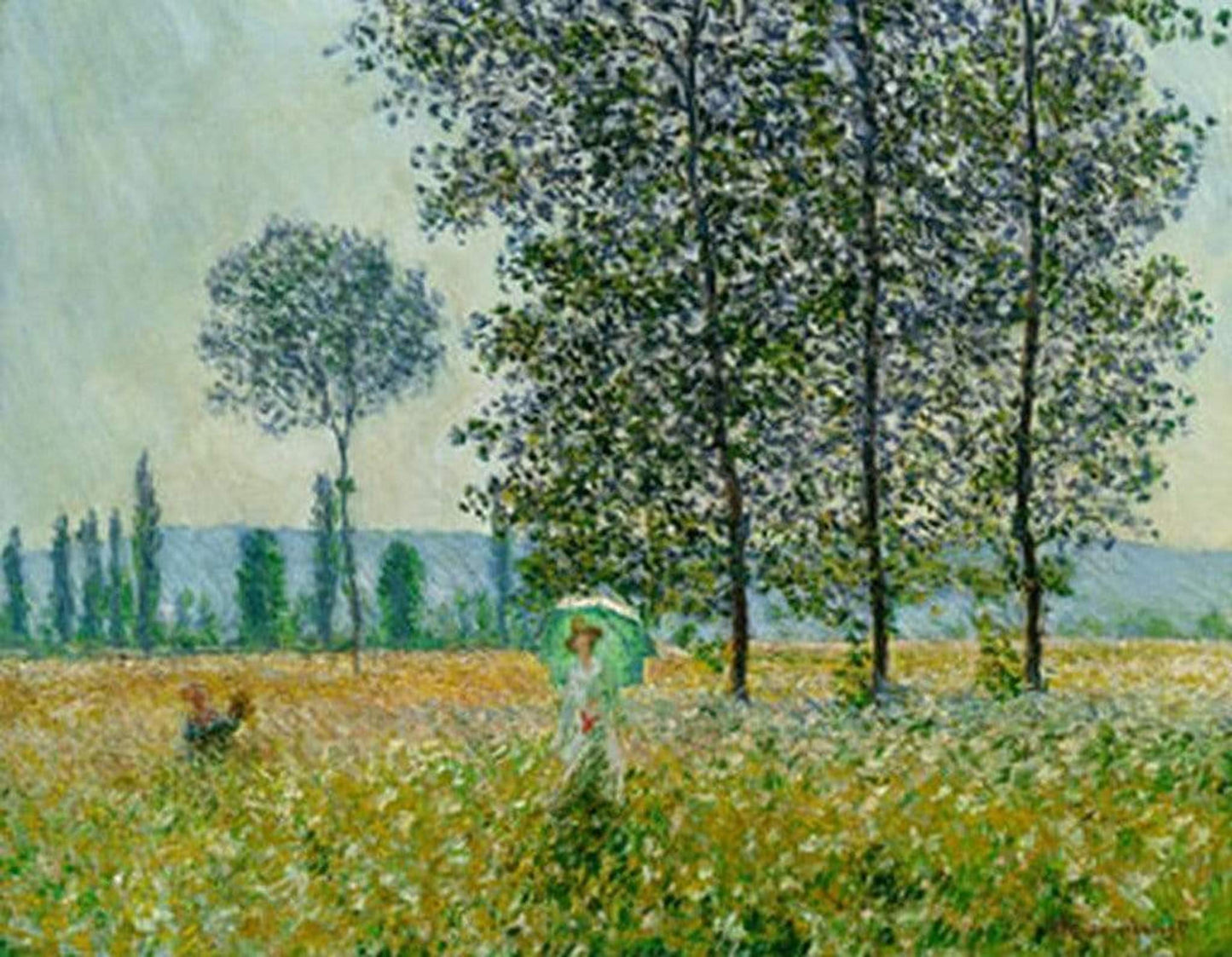 Affiche Art Claude Monet - Felder im Frühling 90x70cm