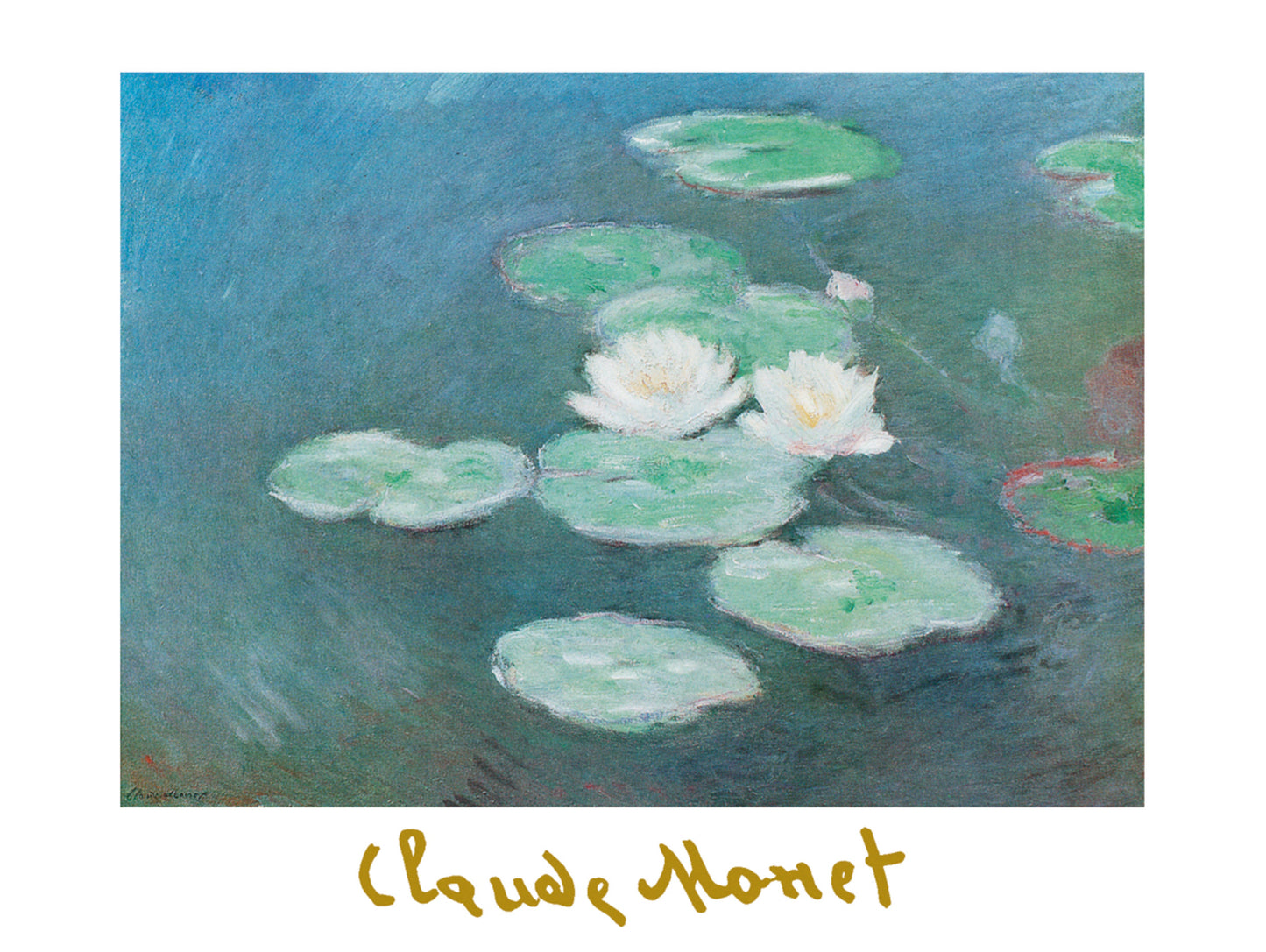 Affiche Art Claude Monet - Ninfee nella luce 80x60cm