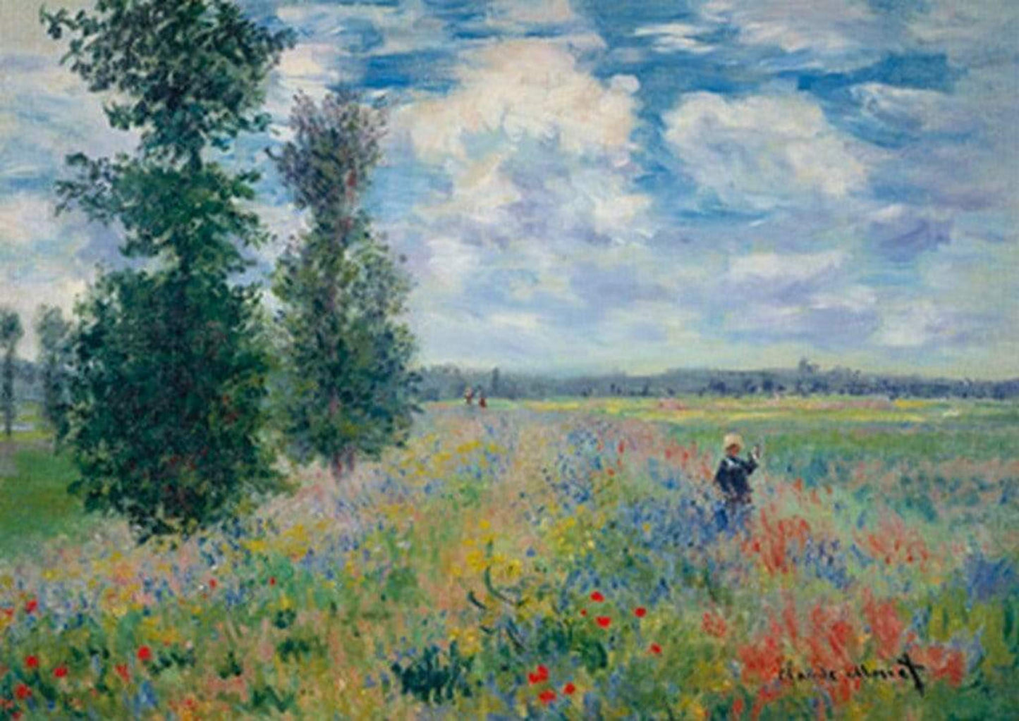 Affiche Art Claude Monet - Les Coquelicots 29.7x21cm