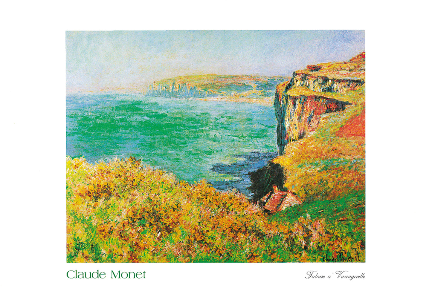 Affiche Art Claude Monet - Falaise à Varengeville 70x50cm