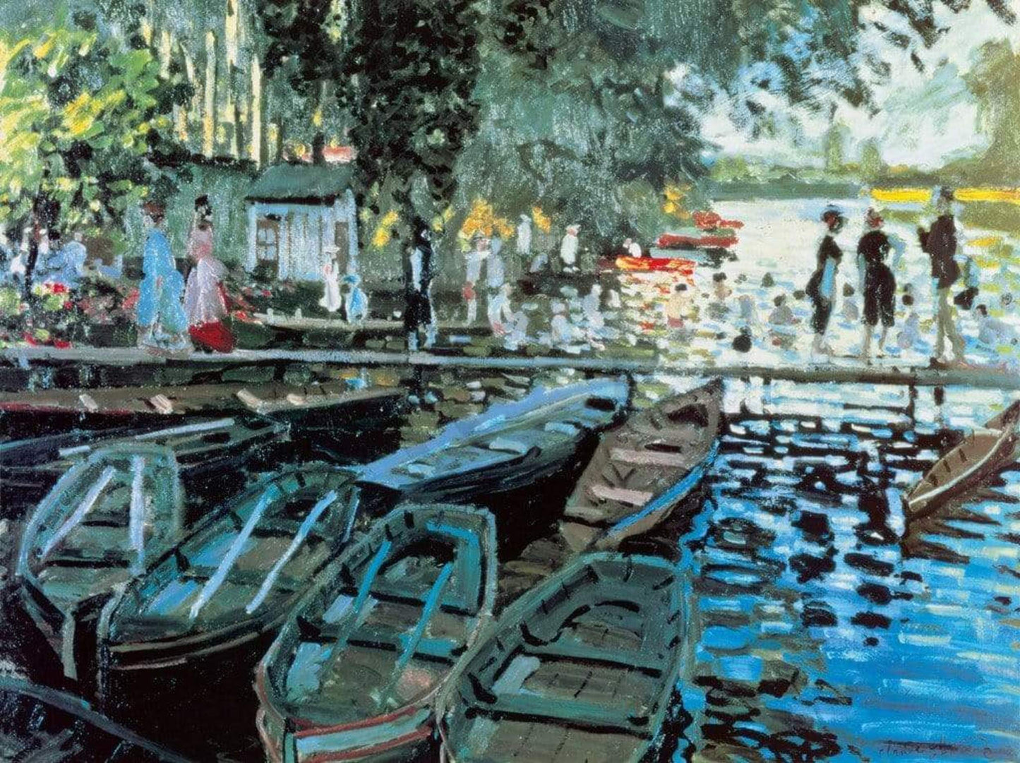Affiche Art Claude Monet - Bathers at la Grenouillers 80x60cm