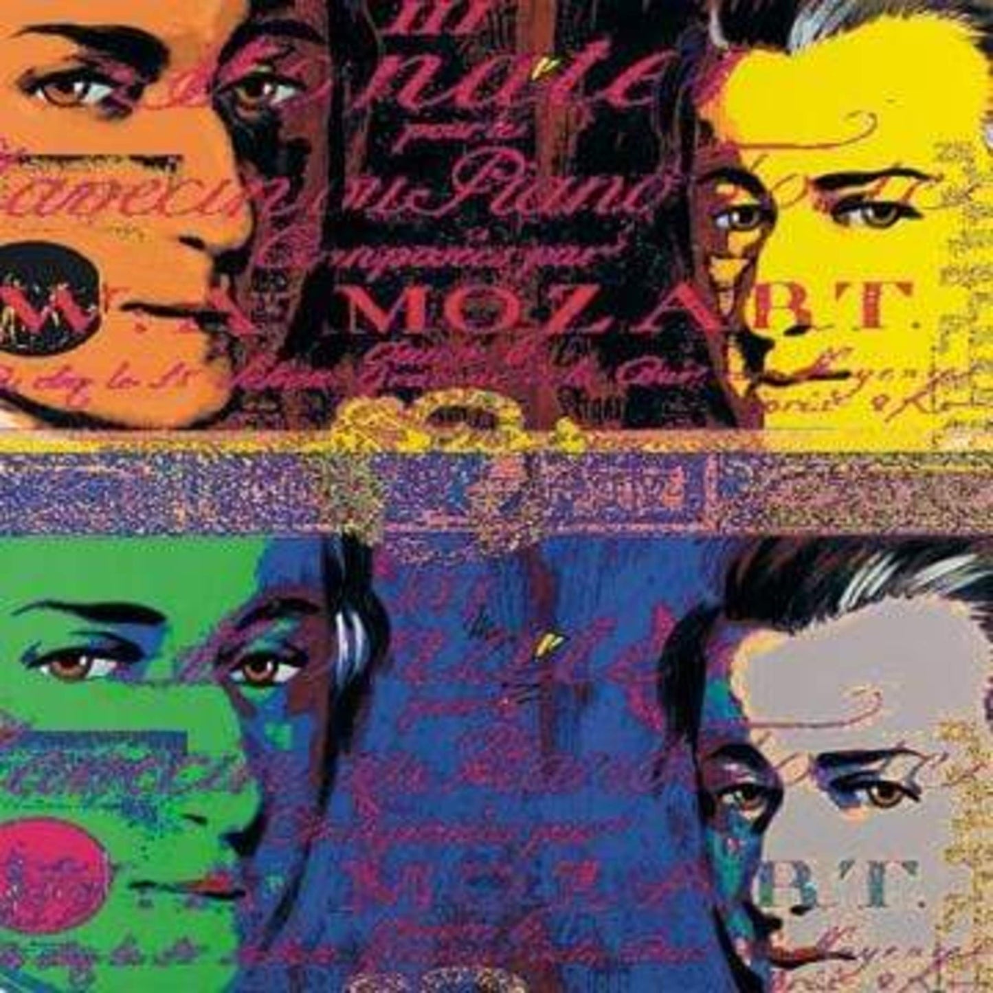 Affiche Art Günter Edlinger - Mozart 1 80x80cm