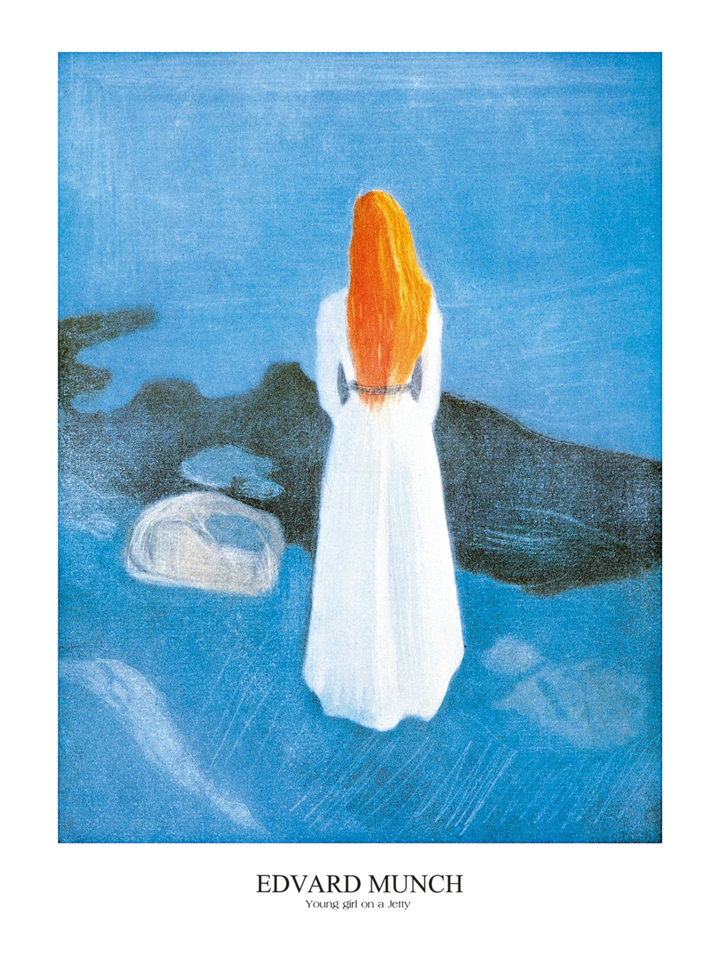 Affiche Art Edvard Munch - Young girl on a Jetty 60x80cm