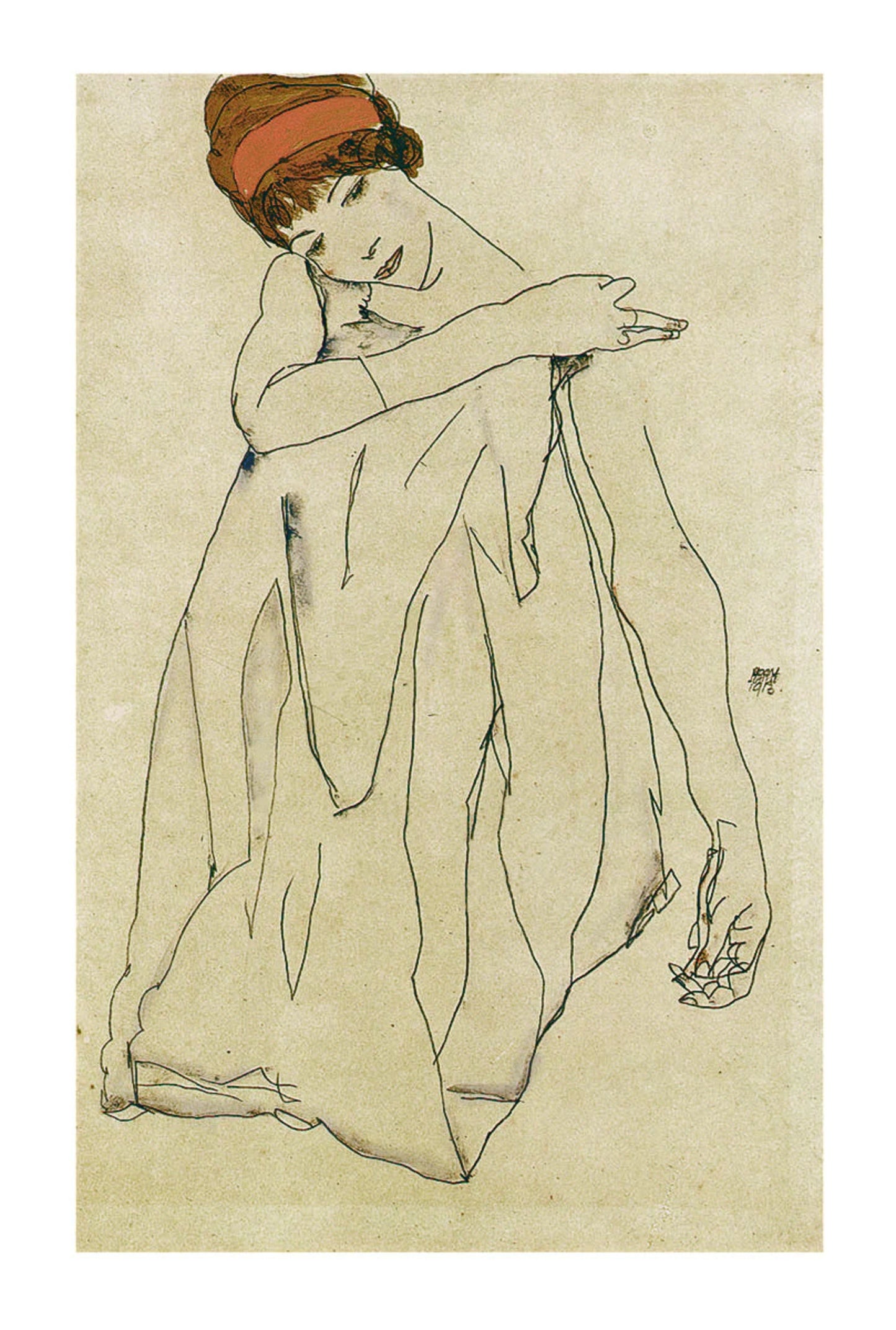 Affiche Art Egon Schiele - Die Tänzerin 50x70cm