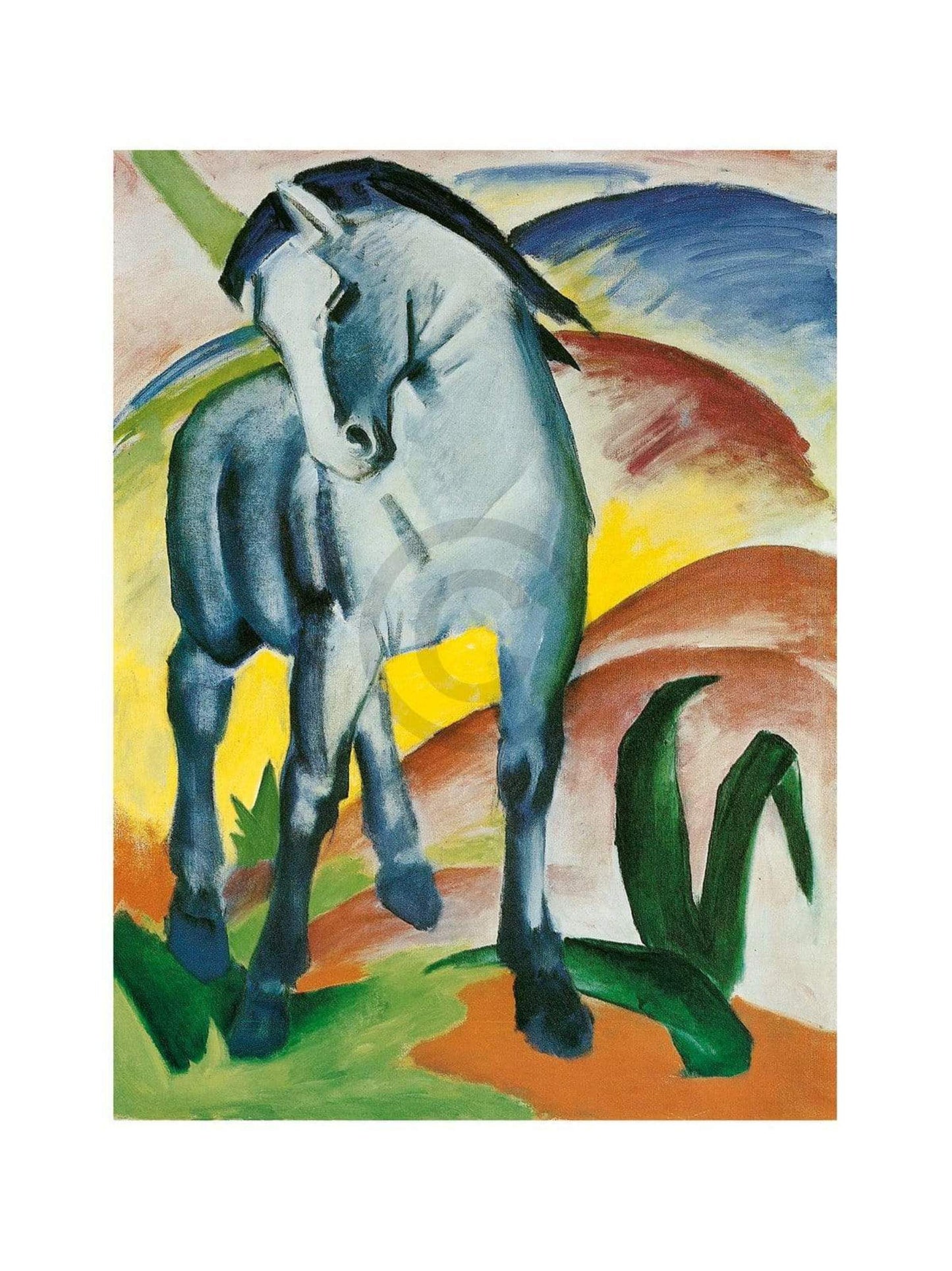 Affiche Art Franz Marc - Blaues Pferd I Monaco 60x80cm