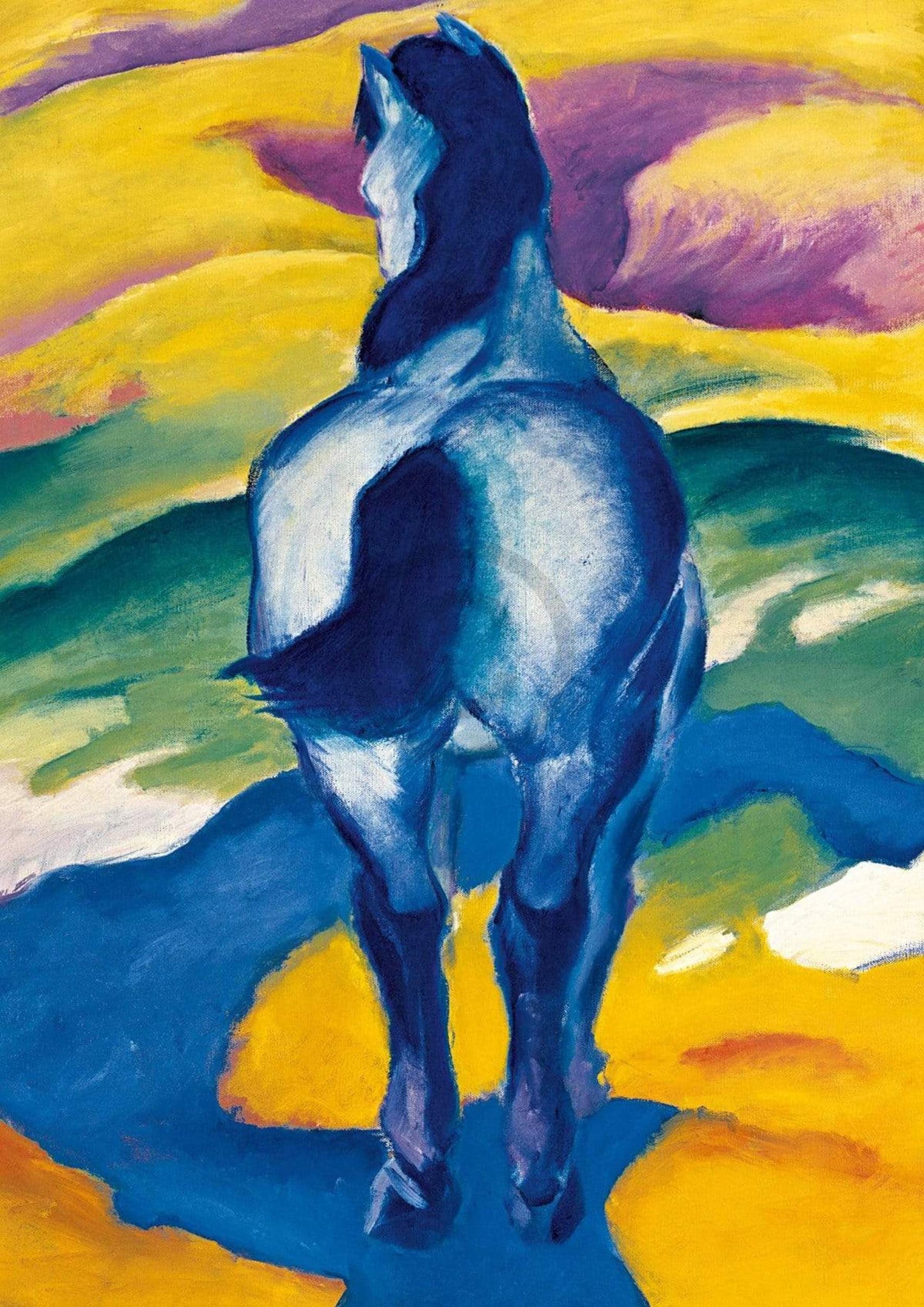 Affiche Art Franz Marc - Blaues Pferd II 21x29.7cm