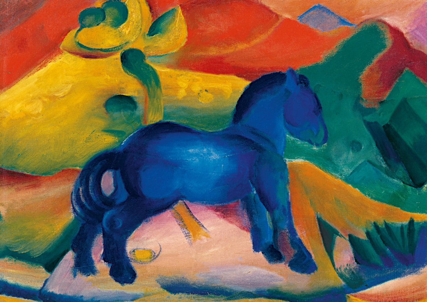 Affiche Art Franz Marc Blaues Pferdchen 30x21cm