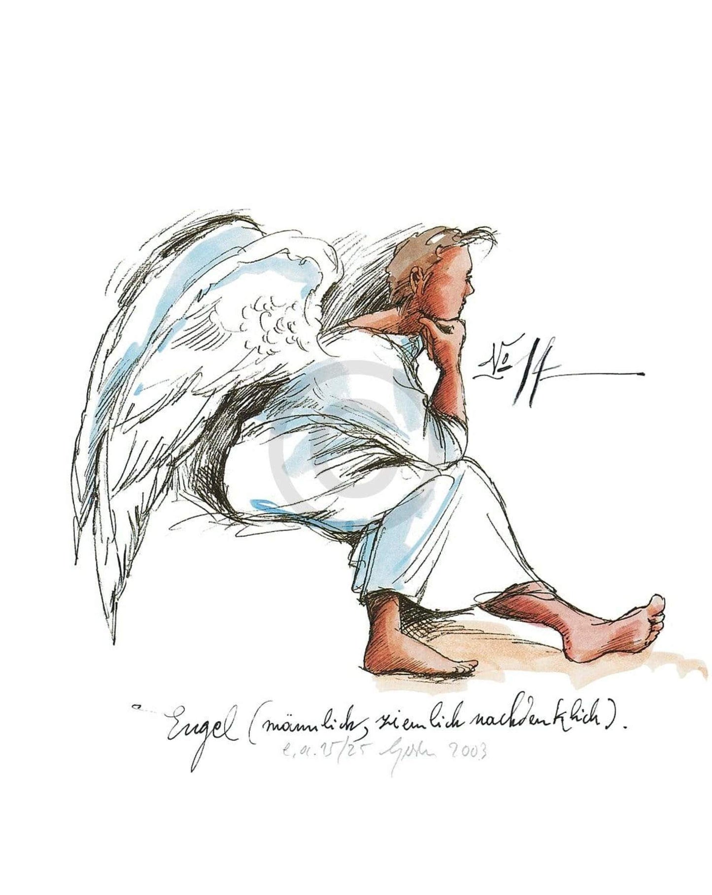 Affiche Art Sabine Gerke - Engel Nr. 14 24x30cm