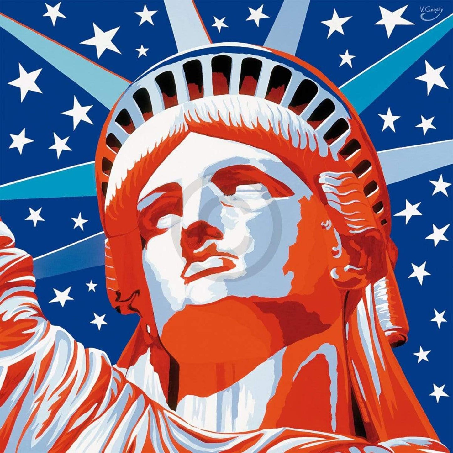 Affiche Art Vladimir Gorsky - Statue of Liberty 85x85cm