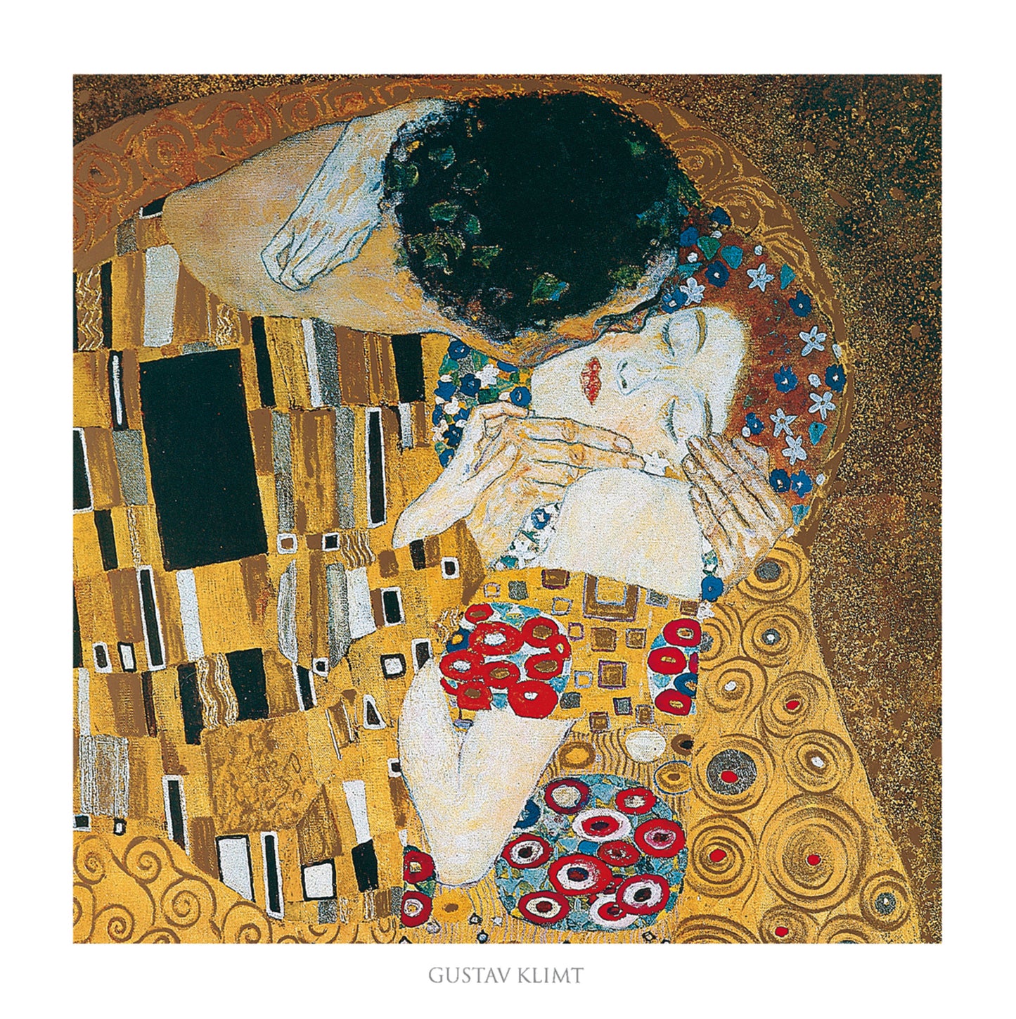 Affiche Art Gustav Klimt - Il bacio 70x70cm