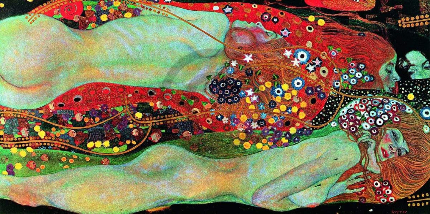 Affiche Art Gustav Klimt - Wasserschlangen II 100x50cm