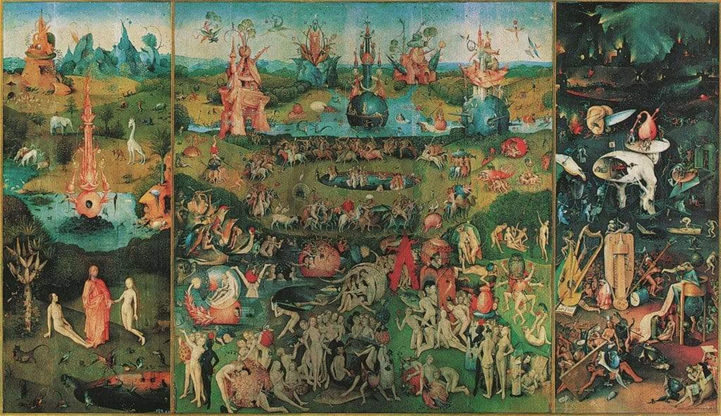 Affiche Art Hieronymus Bosch - Garden of earthly Delight 116x67cm