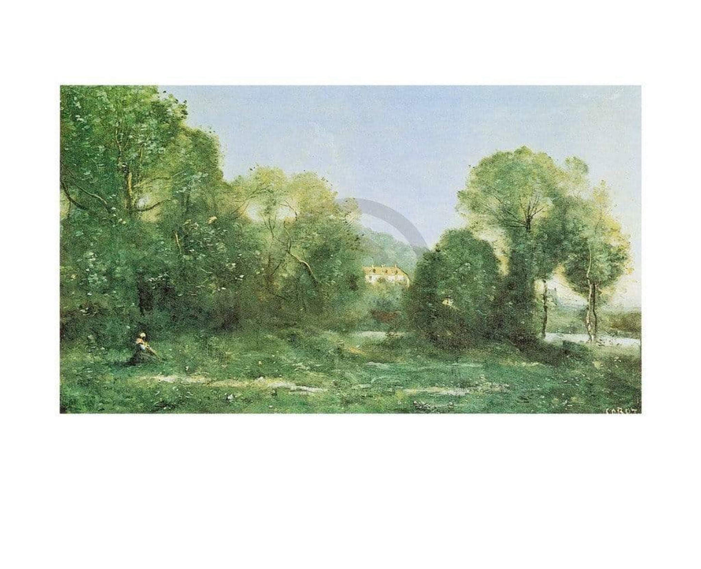 Affiche Art J.B.C. Corot - Etang à ville d'Avray 30x24cm
