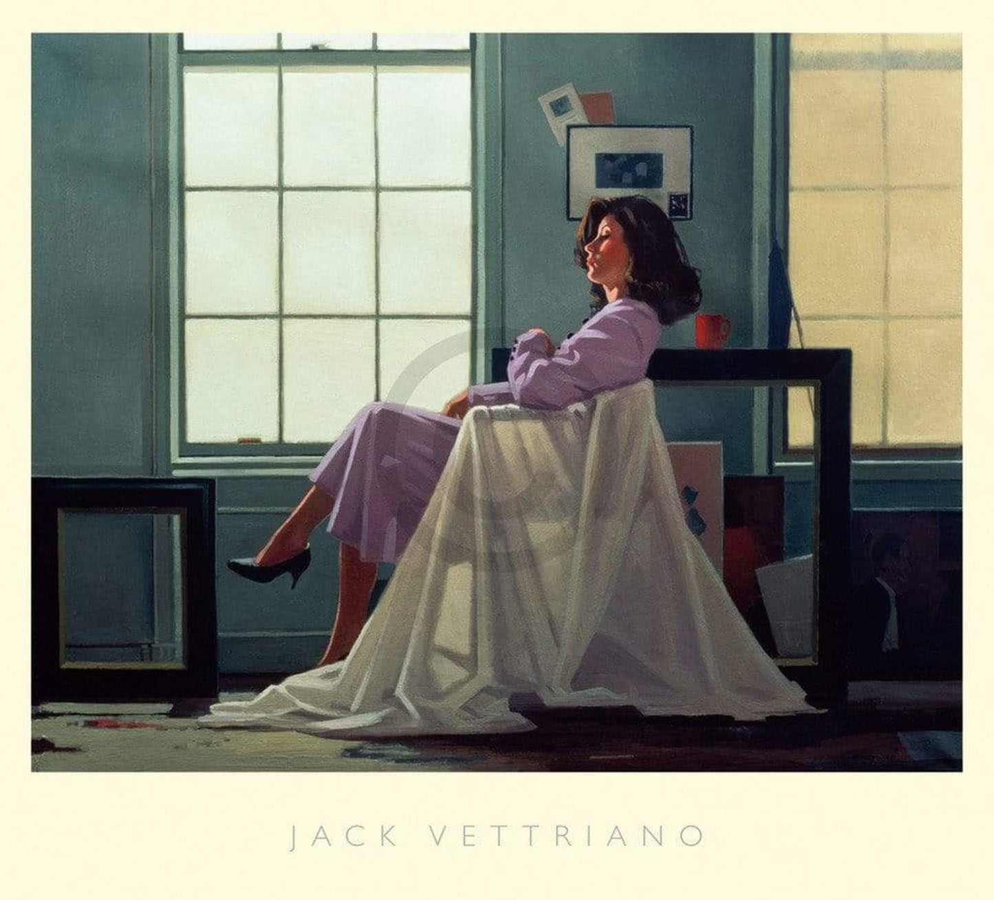 Affiche Art Jack Vettriano - Winter Light and Lavender 76x68cm