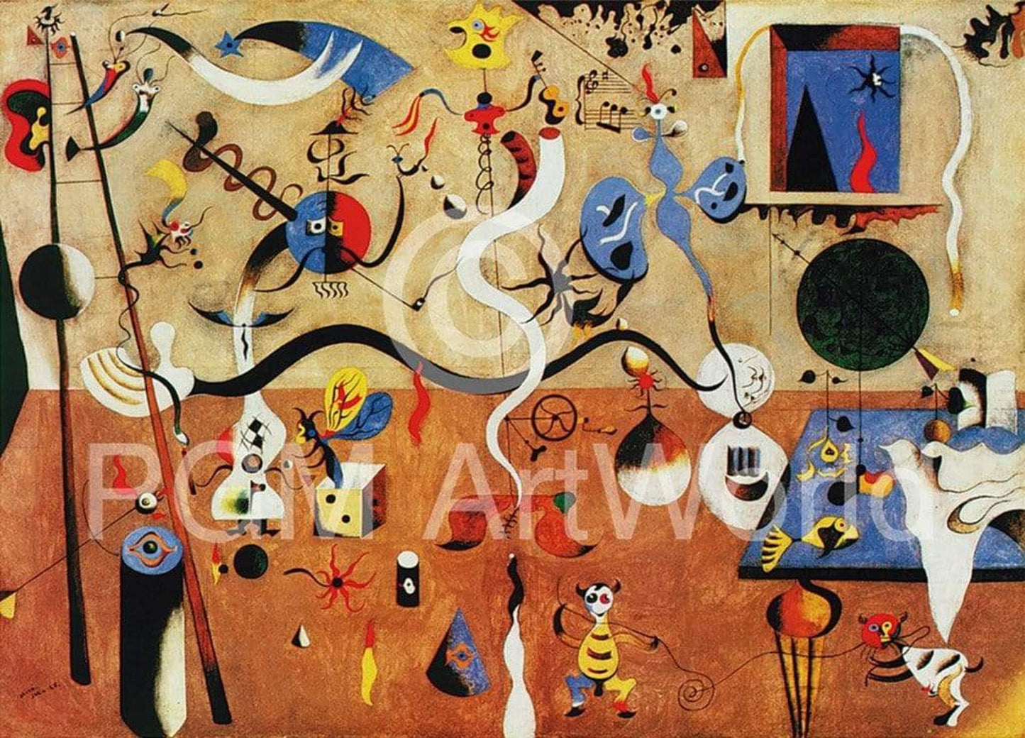 Affiche Art Joan Miro - Il carnevale d'Arlecchino 80x60cm