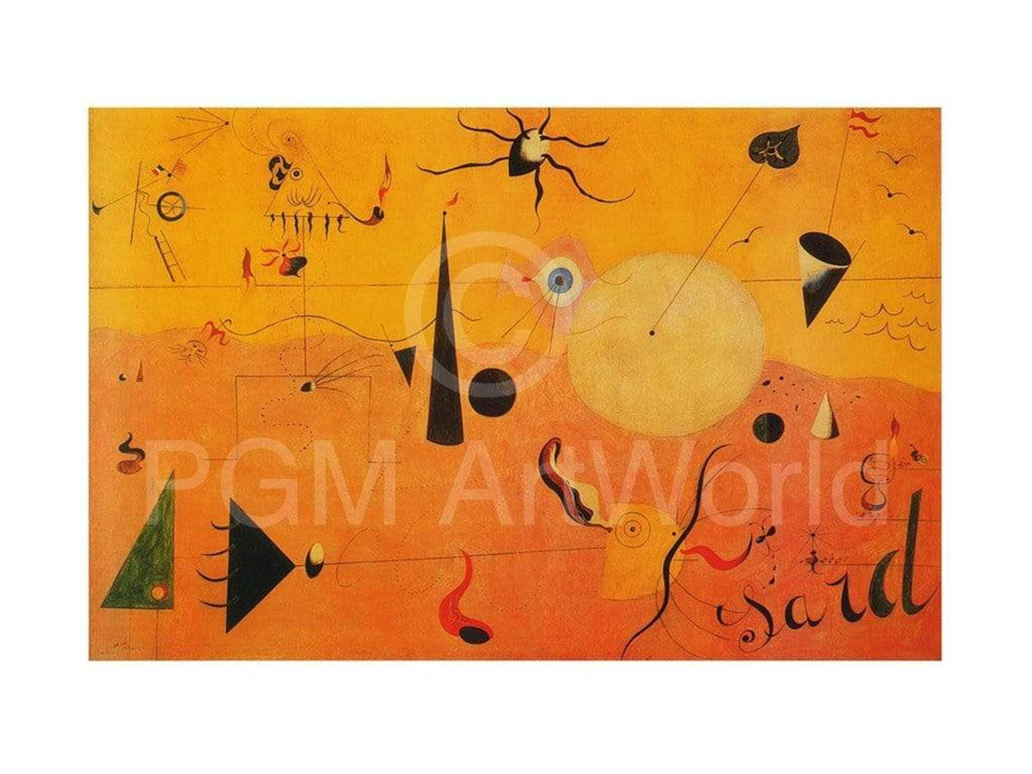 Affiche Art Joan Miro - Paysage Catalan 80x60cm