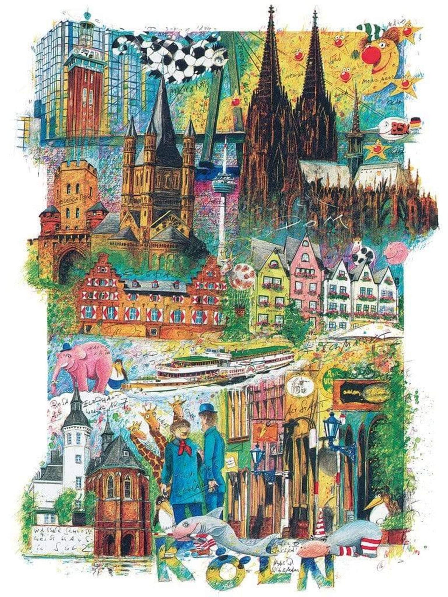 Affiche Art Klaus D. Schiemann - Köln 60x80cm