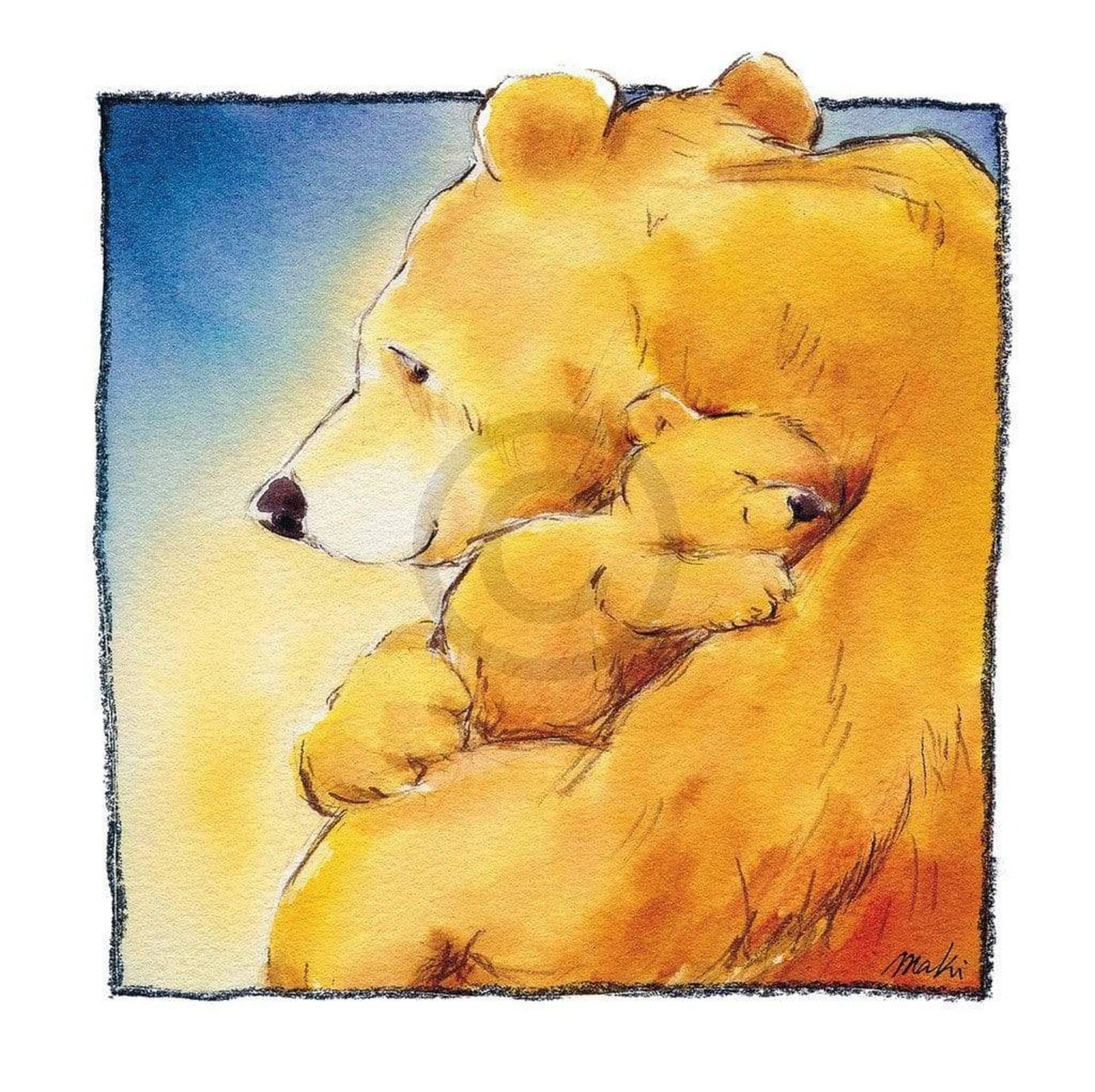 Affiche Art Makiko - Mother Bear's Love I 30x30cm
