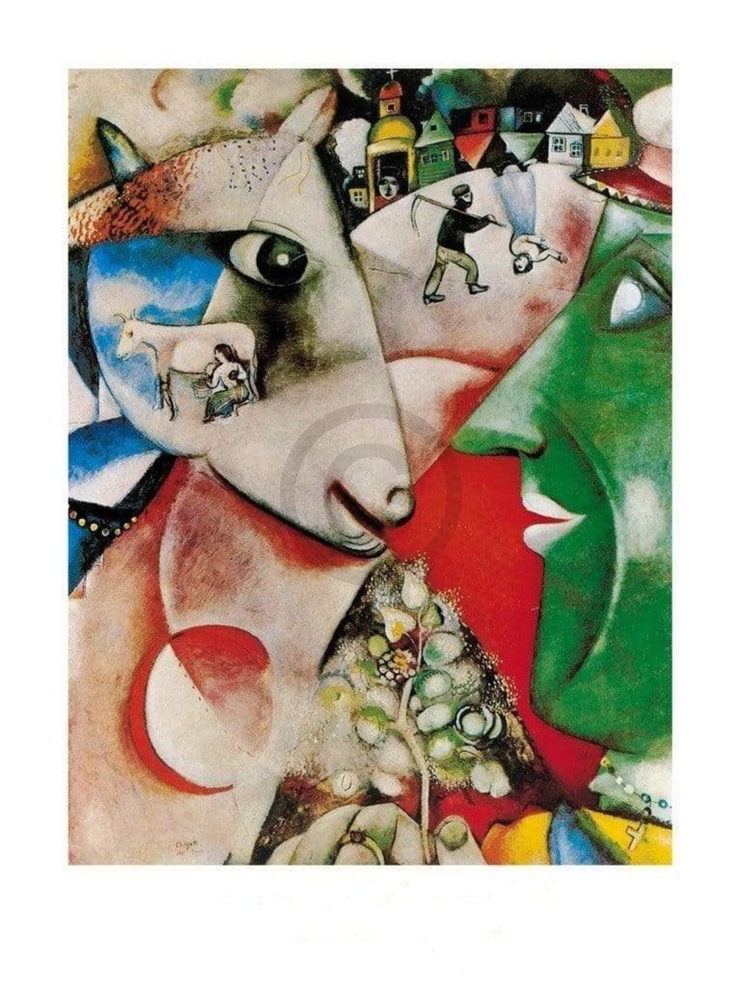 Affiche Art Marc Chagall - I and the village, 1911 60x80cm