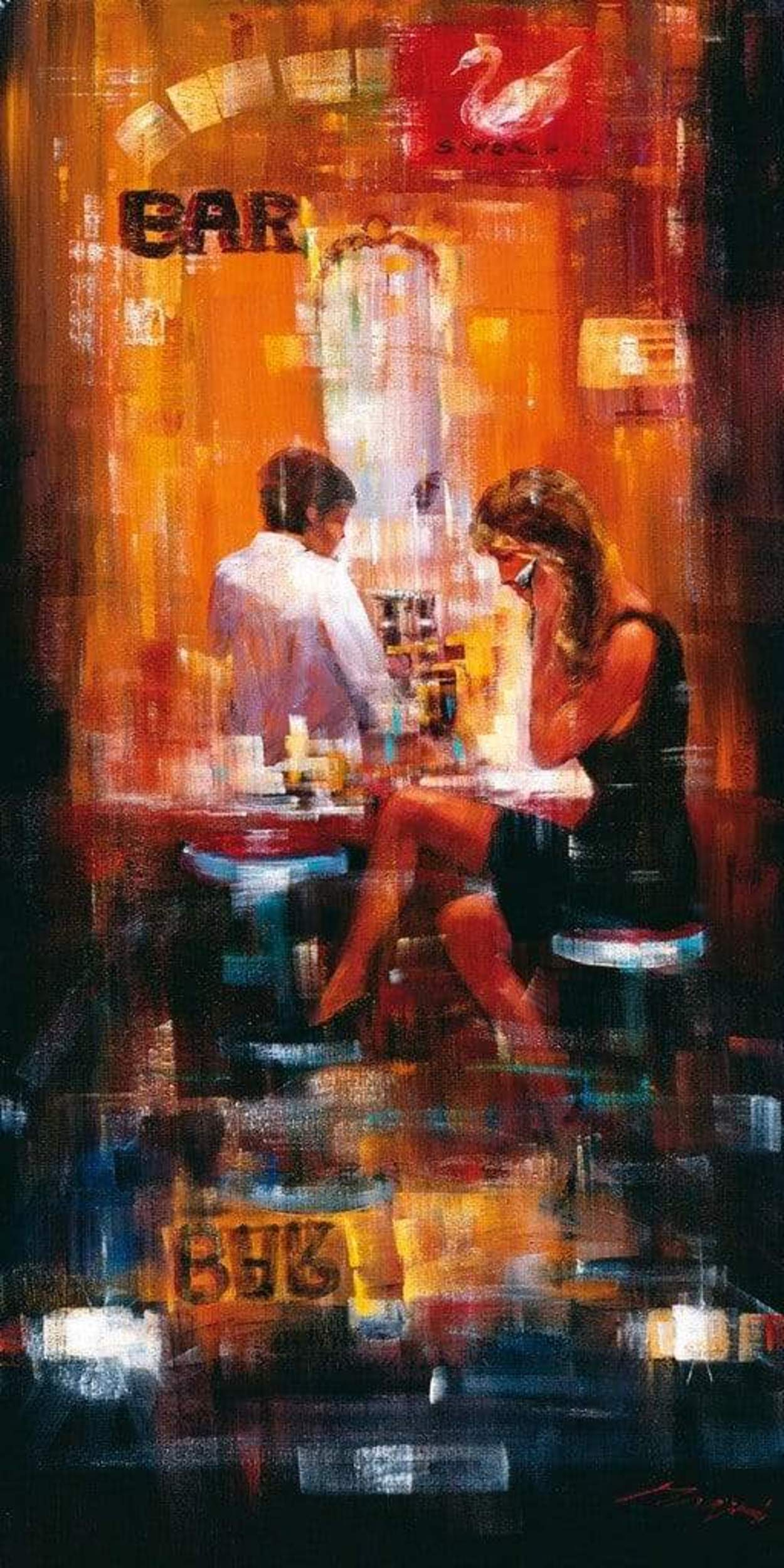 Affiche Art Madjid - Bar Scene II 50x100cm