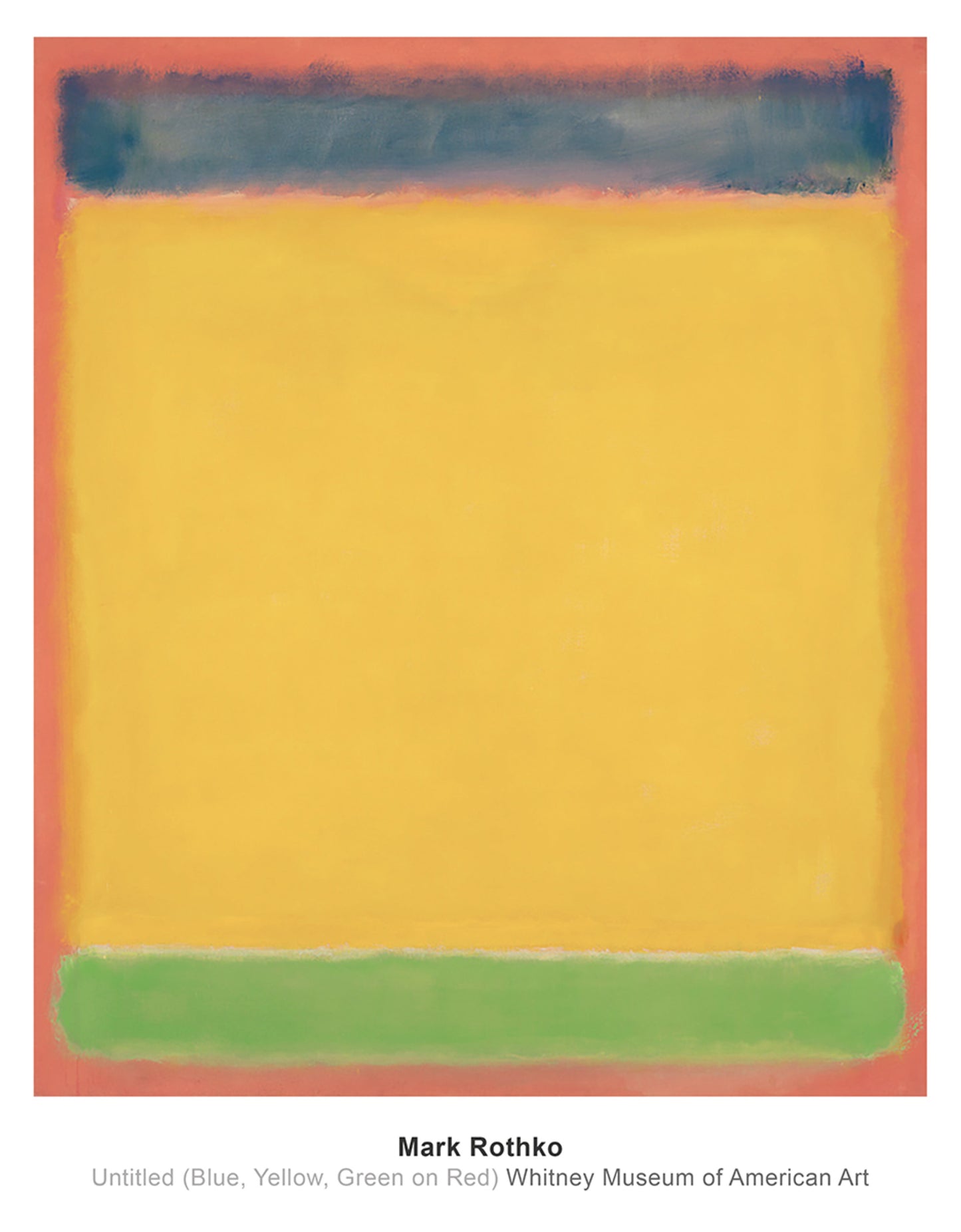 Affiche Art Mark Rothko - Untitled Blue, Yellow, Green, Red 71x91cm