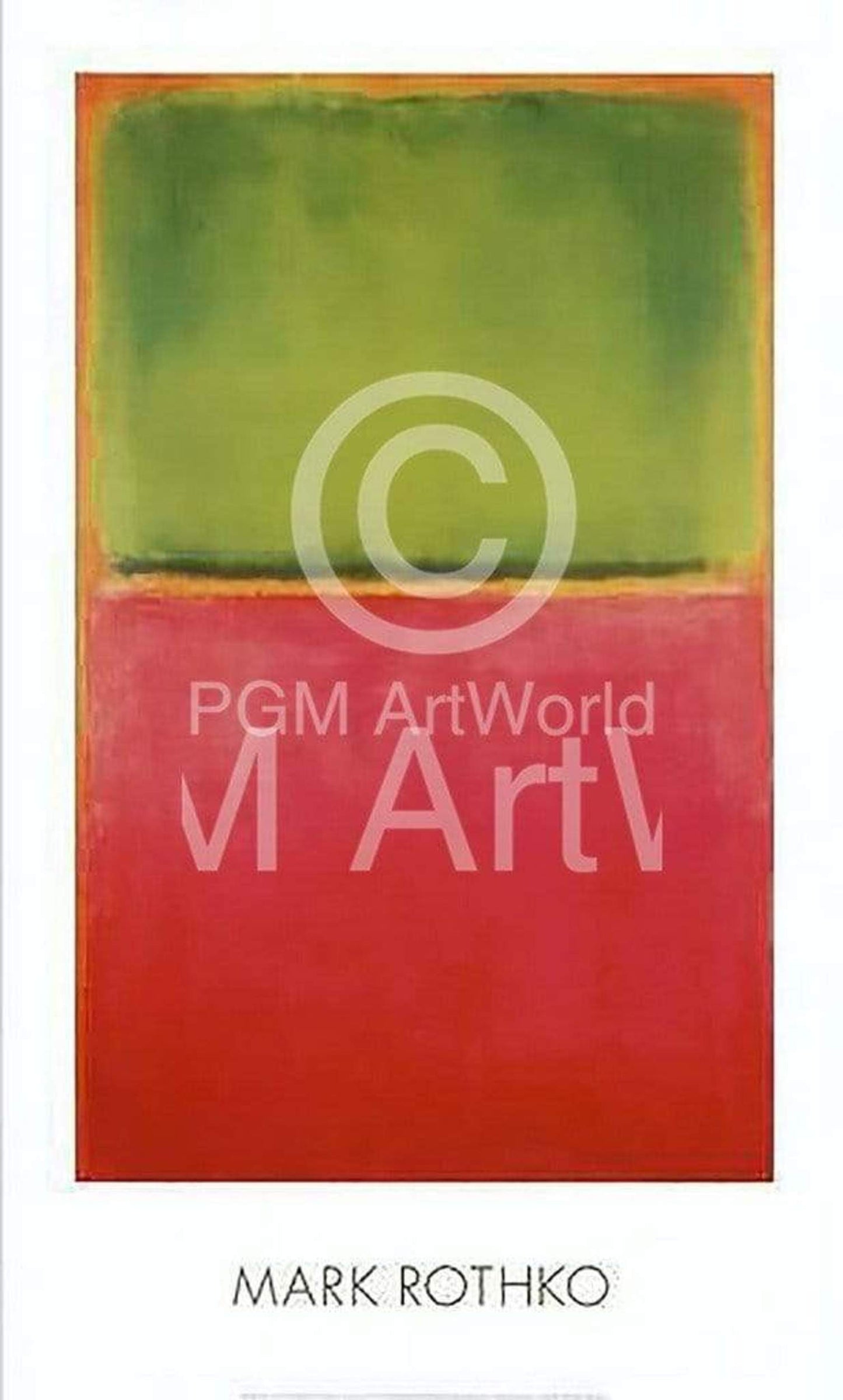 Affiche Art Mark Rothko - Green Red on Orange 96x58cm