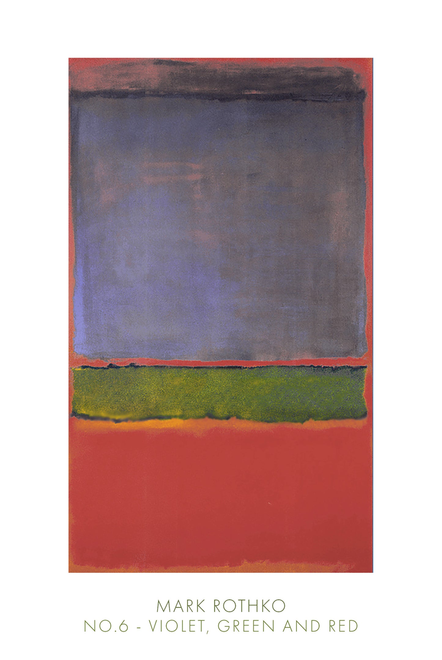 Affiche Art Mark Rothko - No. 6, 1951 61x91cm