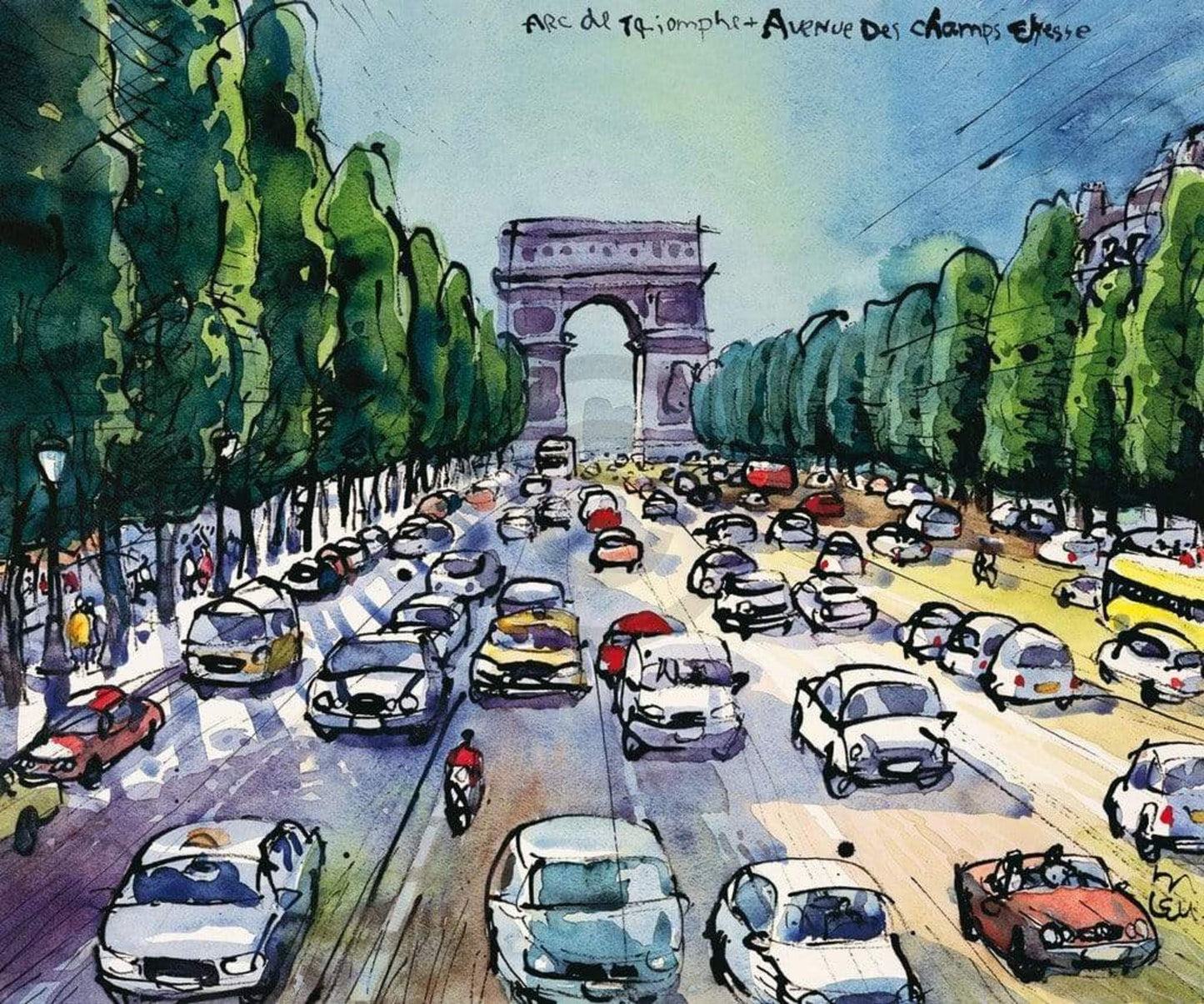 Affiche Art Michael Leu - Arc de Triomphe 60x50cm
