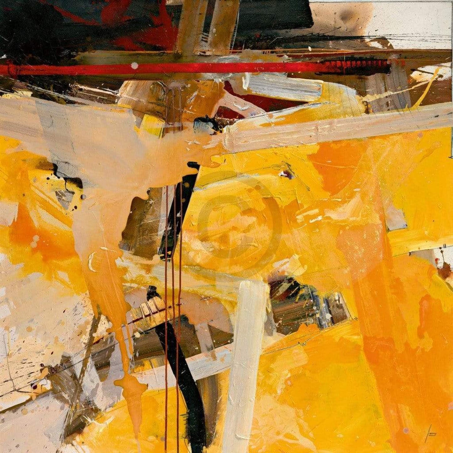 Affiche Art Norbert Mayer - Sonnenbretter 98x98cm