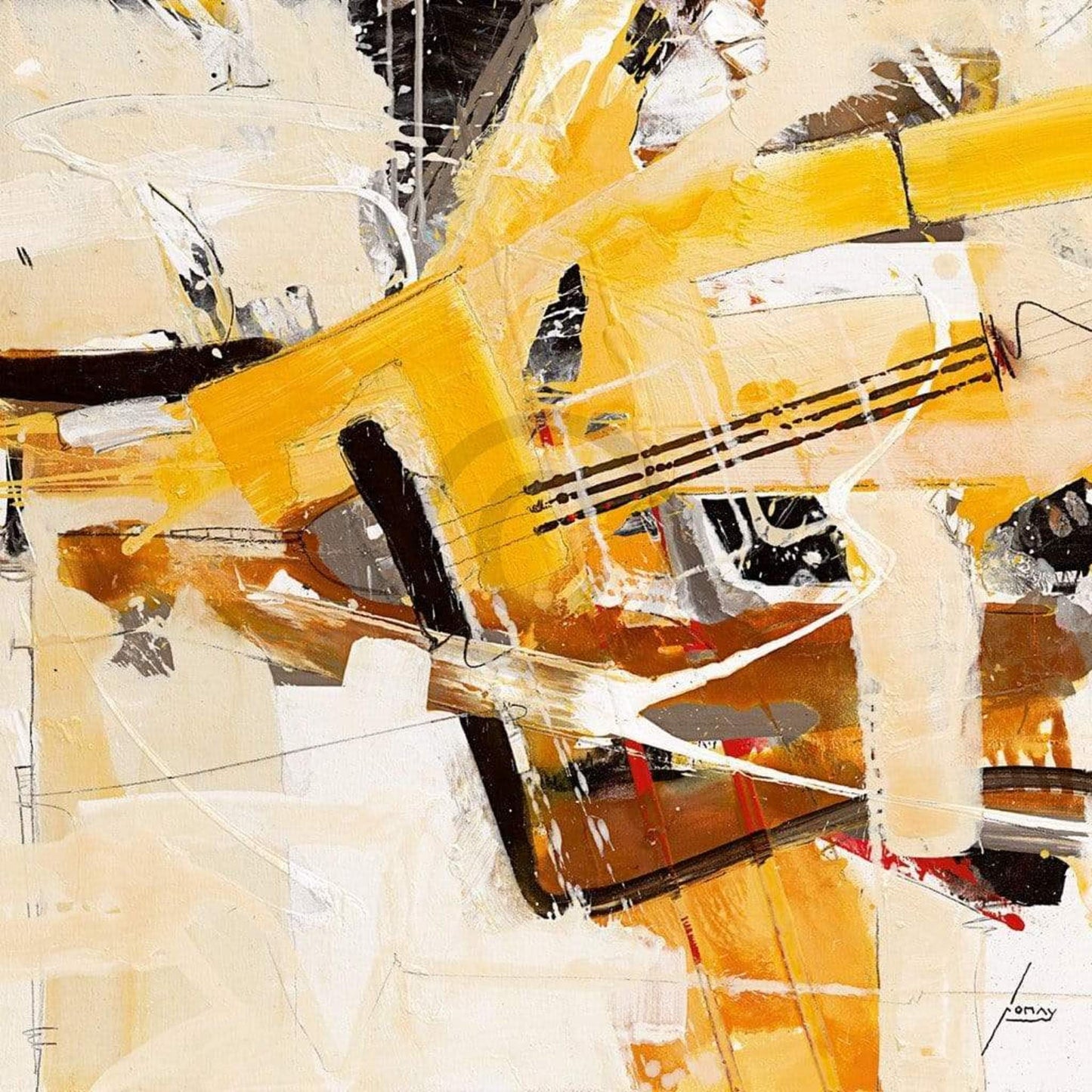 Affiche Art Norbert Mayer - Nachricht an die Sonne 70x70cm