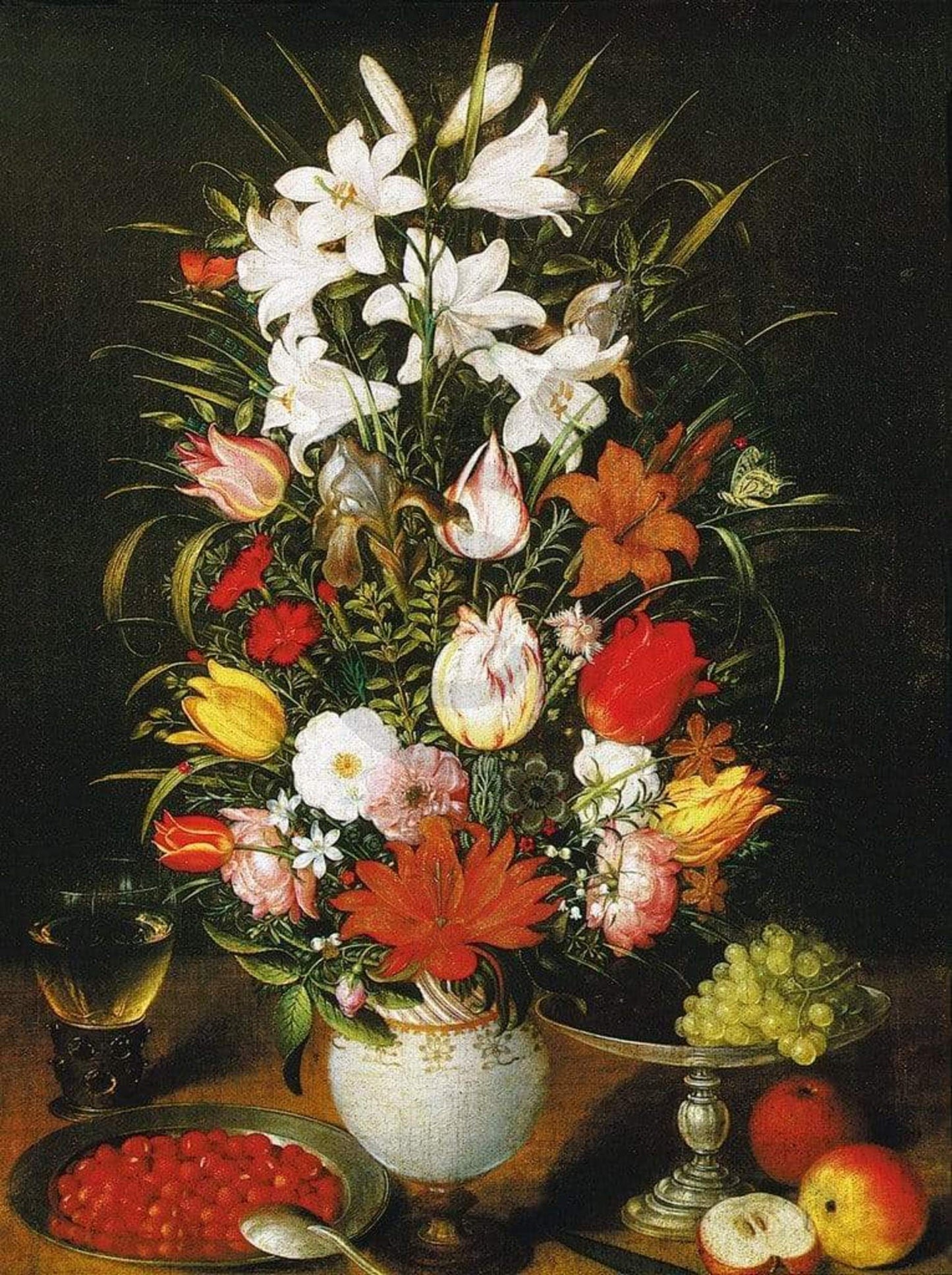 Affiche Art Pieter D. J. Brueghel - Vaso ornato di fiori 60x80cm
