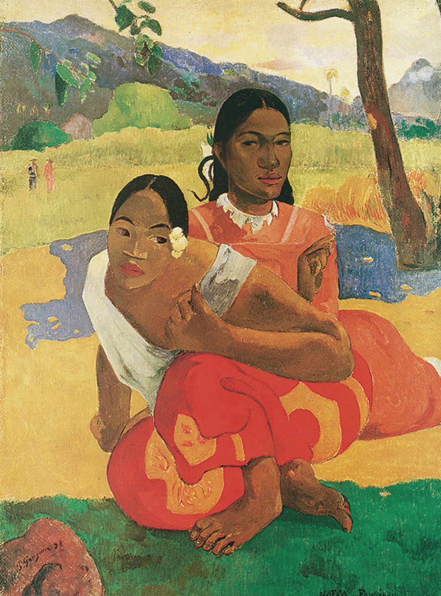 Affiche Art Paul Gauguin - Deux Tahitiennes 50x70cm