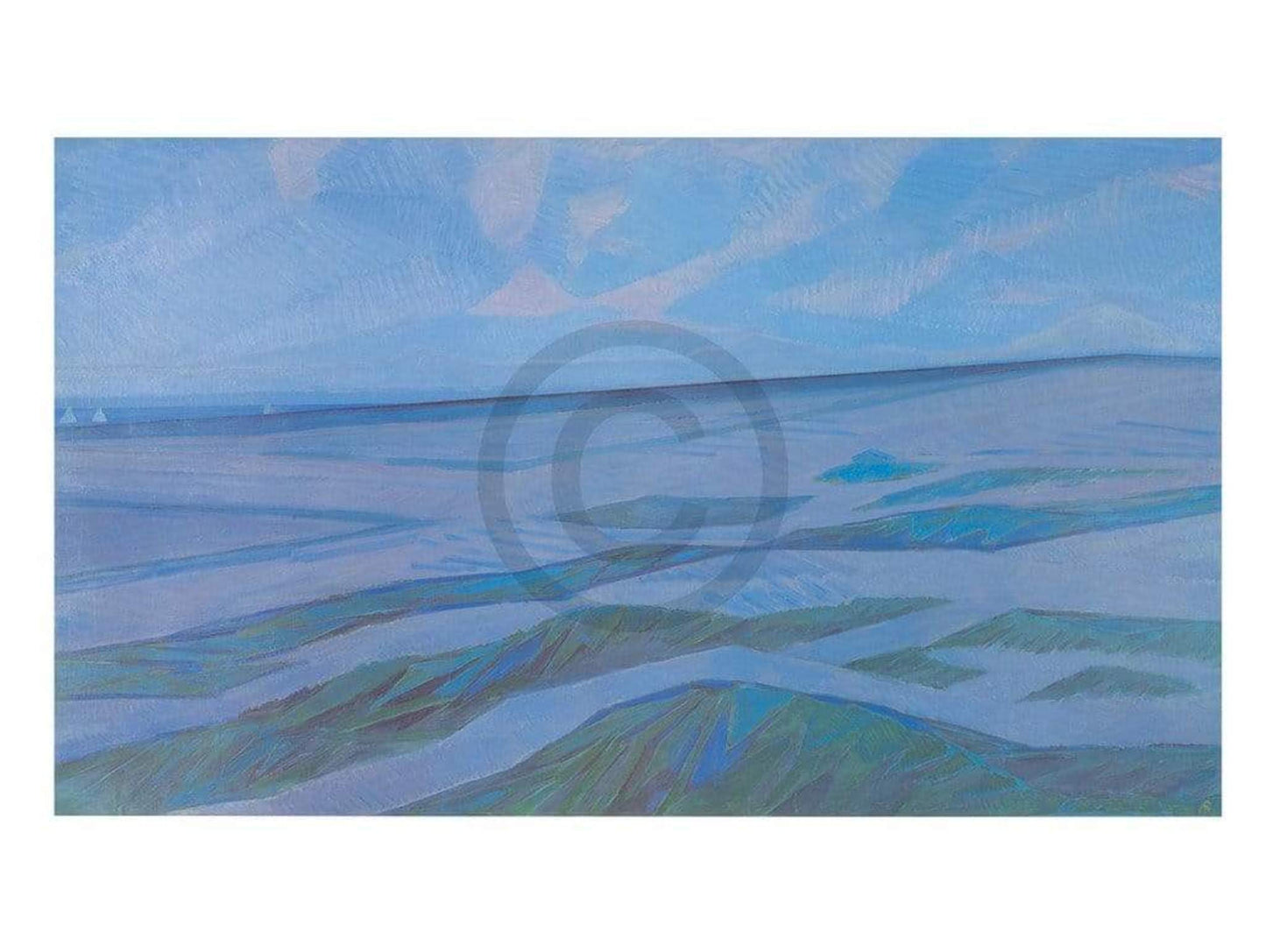 Affiche Art Piet Mondrian - Duinlandschap 80x60cm