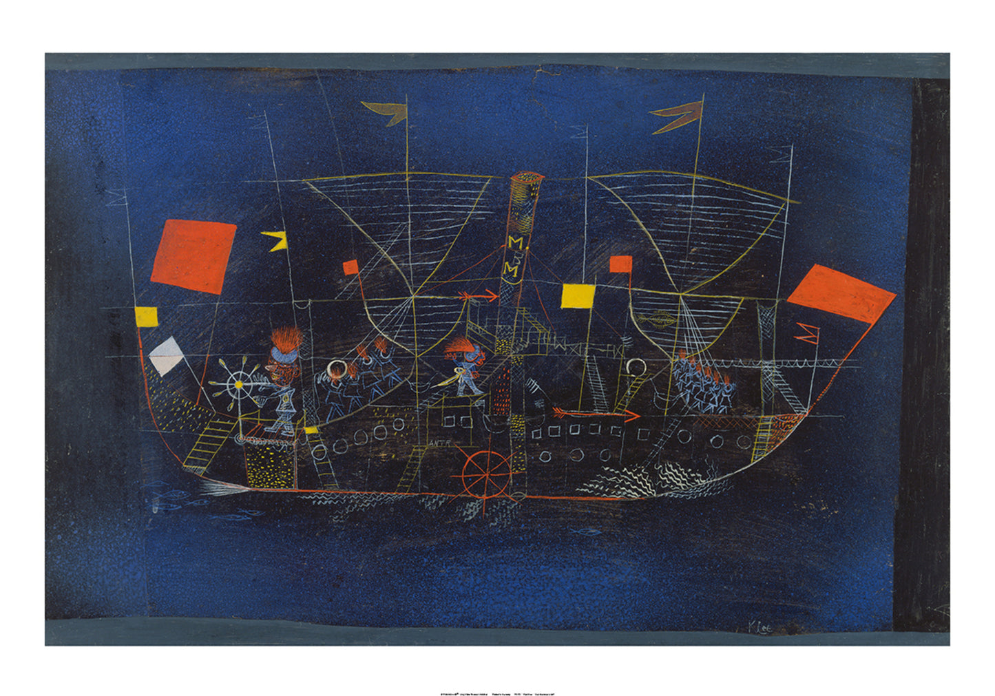 Affiche Art Paul Klee - Abenteuerschiff 100x70cm