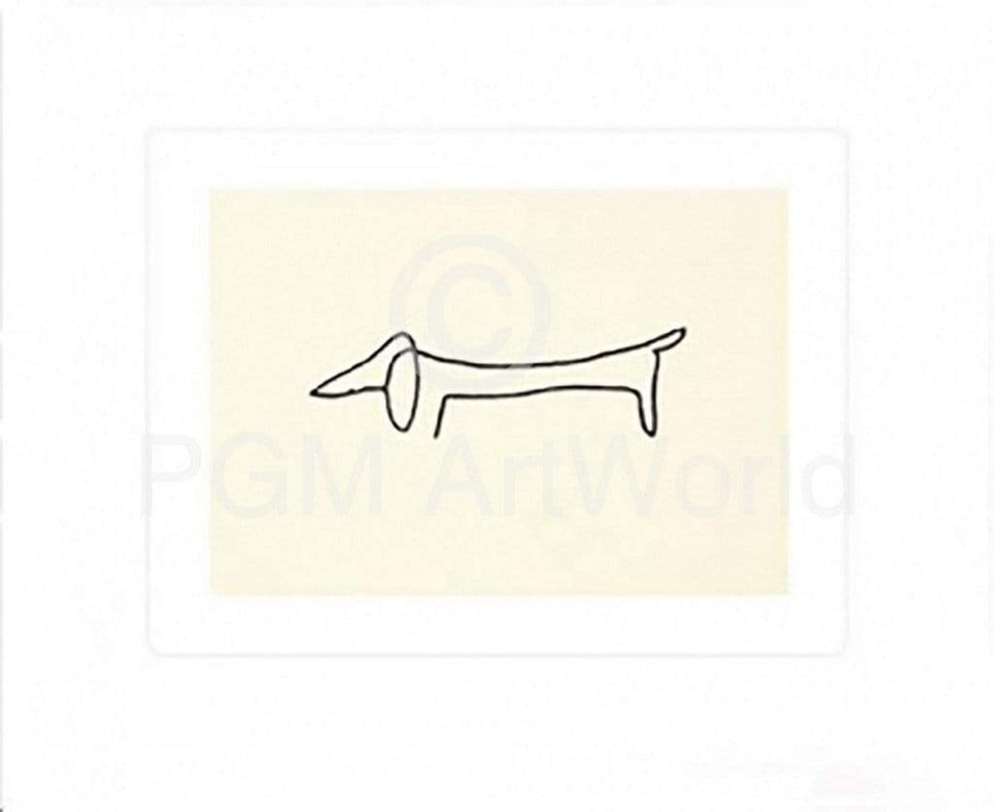 Affiche Art Pablo Picasso - Le Chien 60x50cm