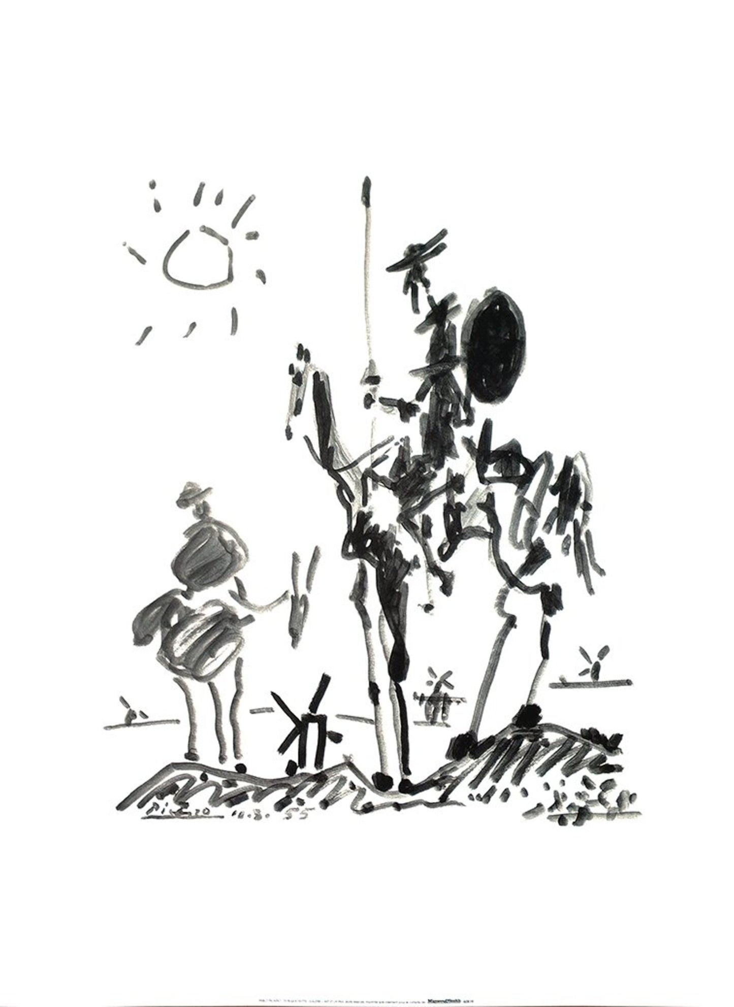 Affiche Art Pablo Picasso - Don Quixote 60x80cm
