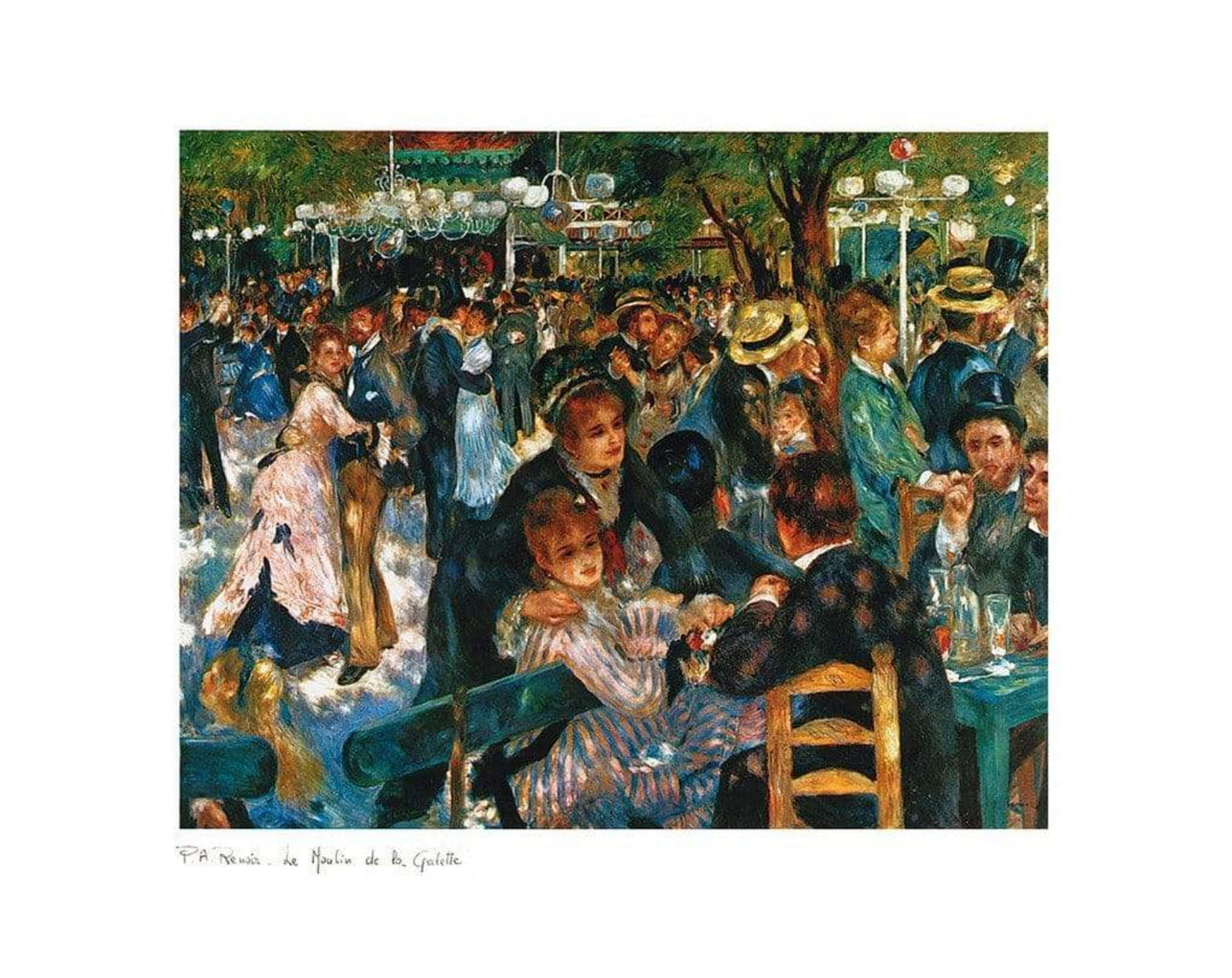 Affiche Art Auguste Renoir - Le Moulin de la Galette 70x50cm